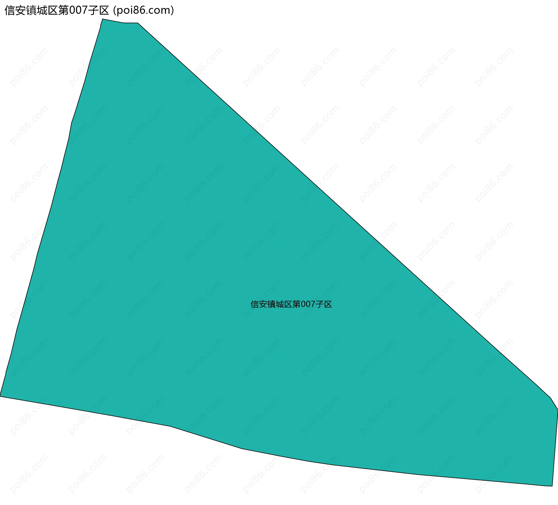 信安镇城区第007子区边界地图