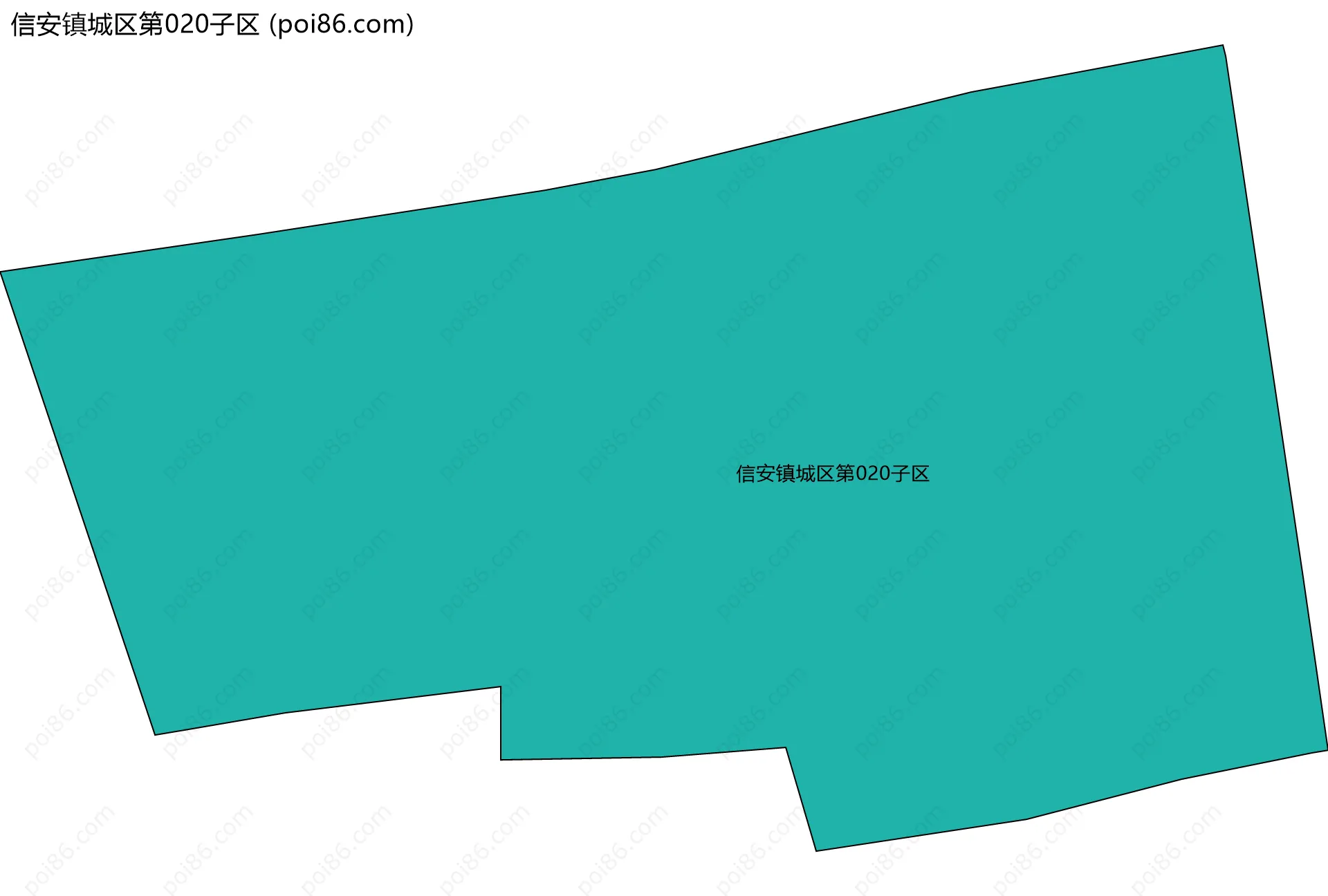 信安镇城区第020子区边界地图