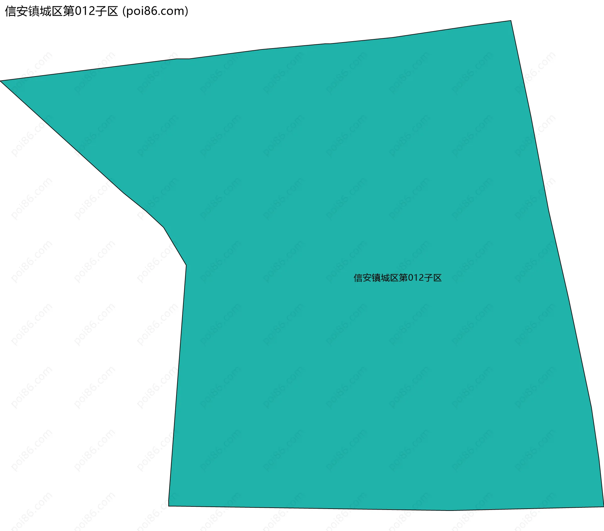 信安镇城区第012子区边界地图