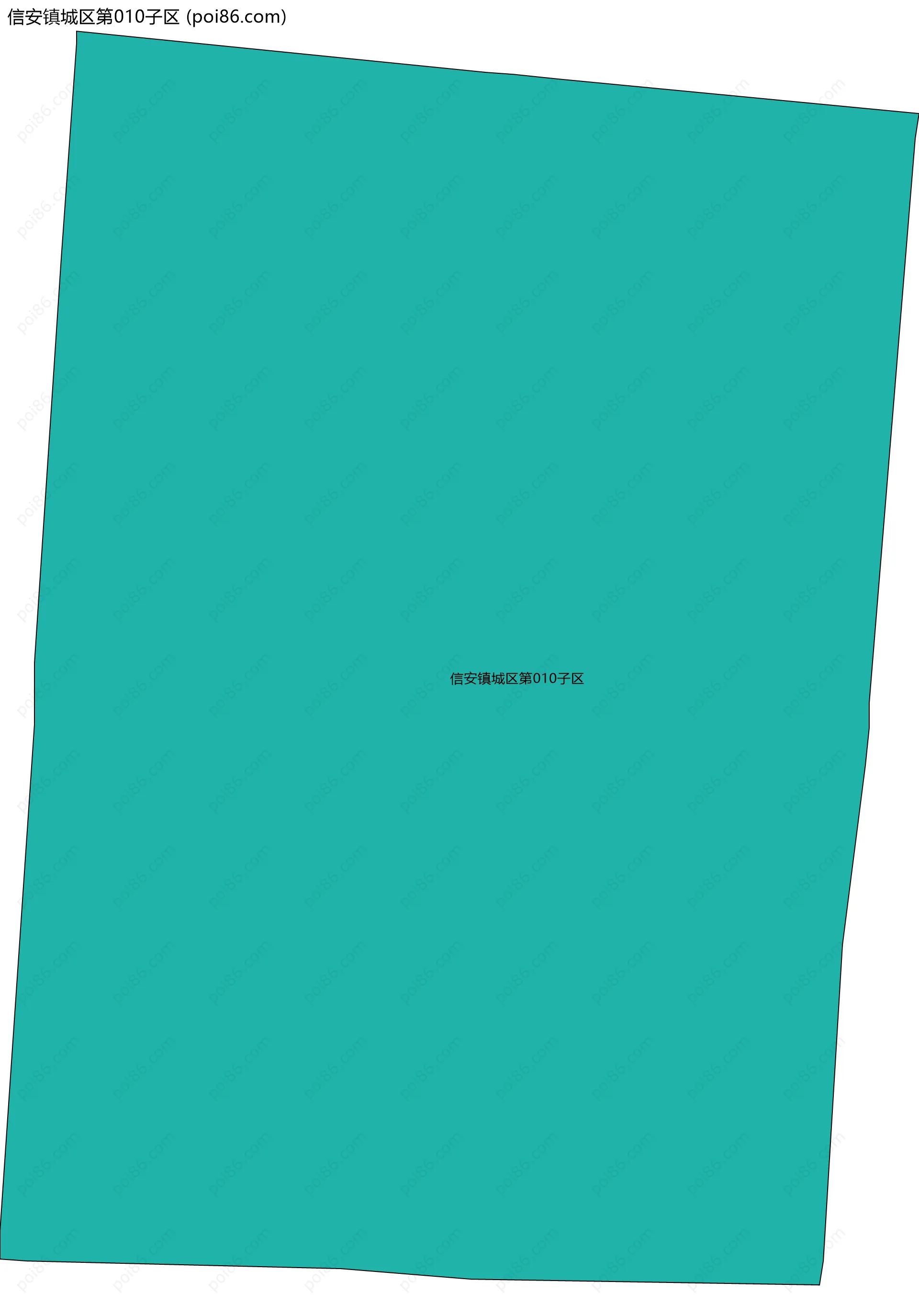 信安镇城区第010子区边界地图