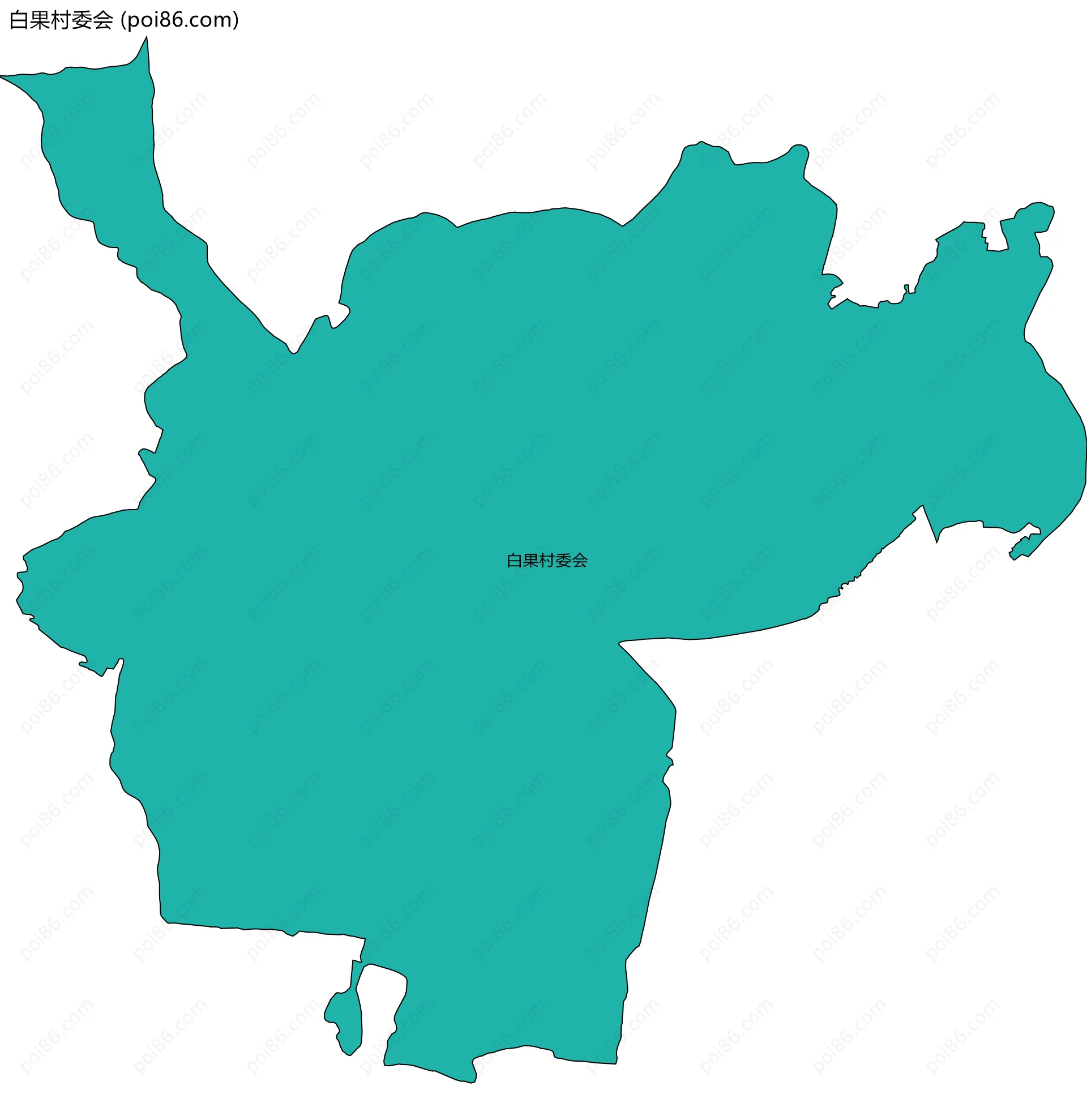 白果村委会边界地图