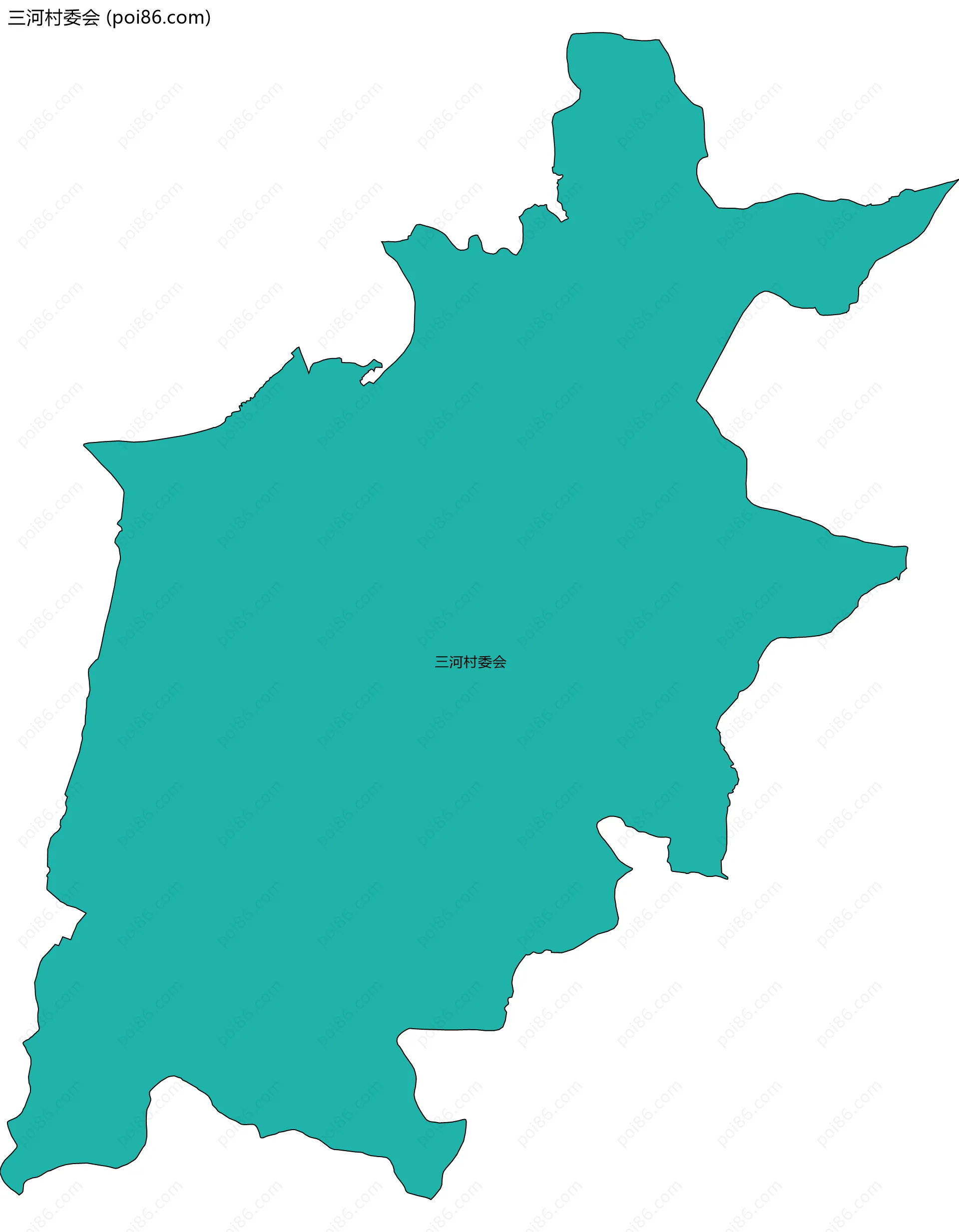 三河村委会边界地图
