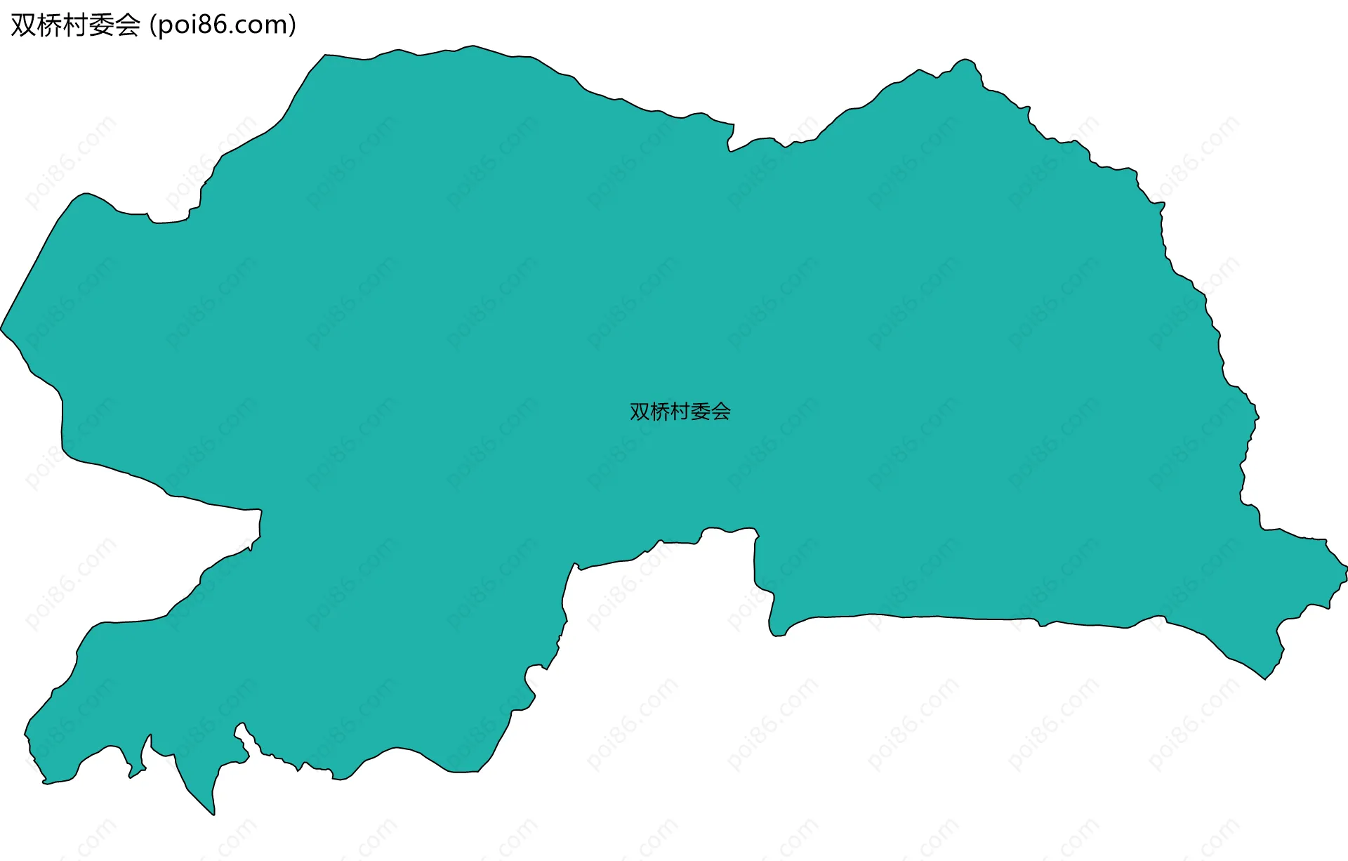双桥村委会边界地图