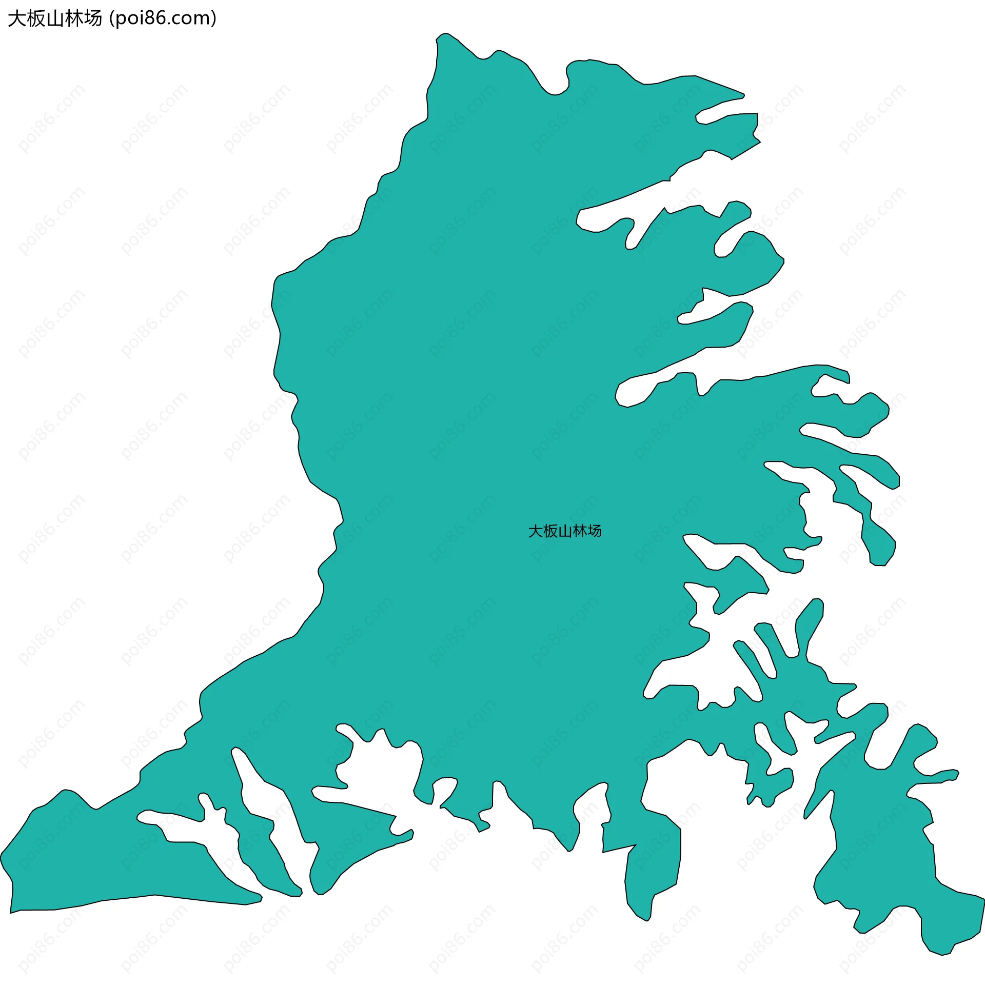 大板山林场边界地图