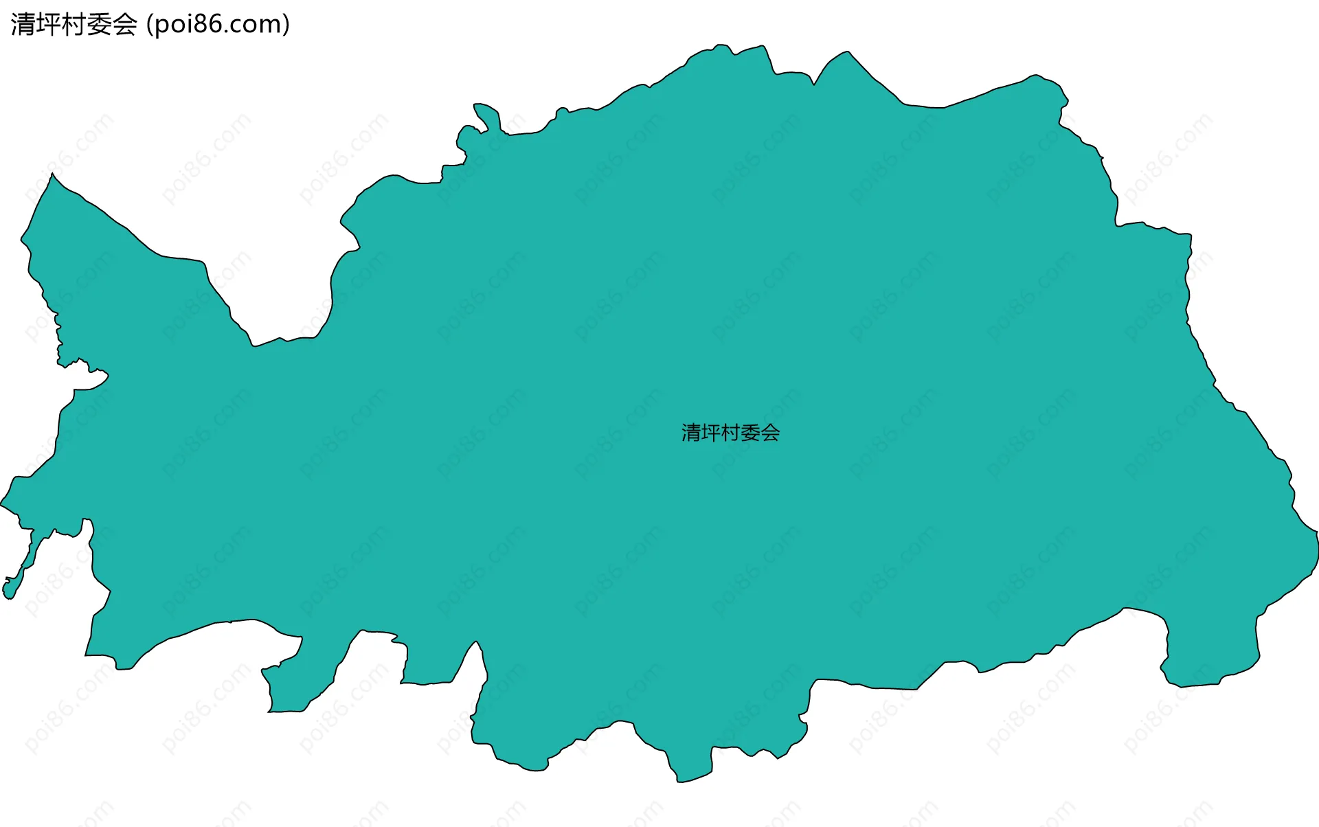 清坪村委会边界地图