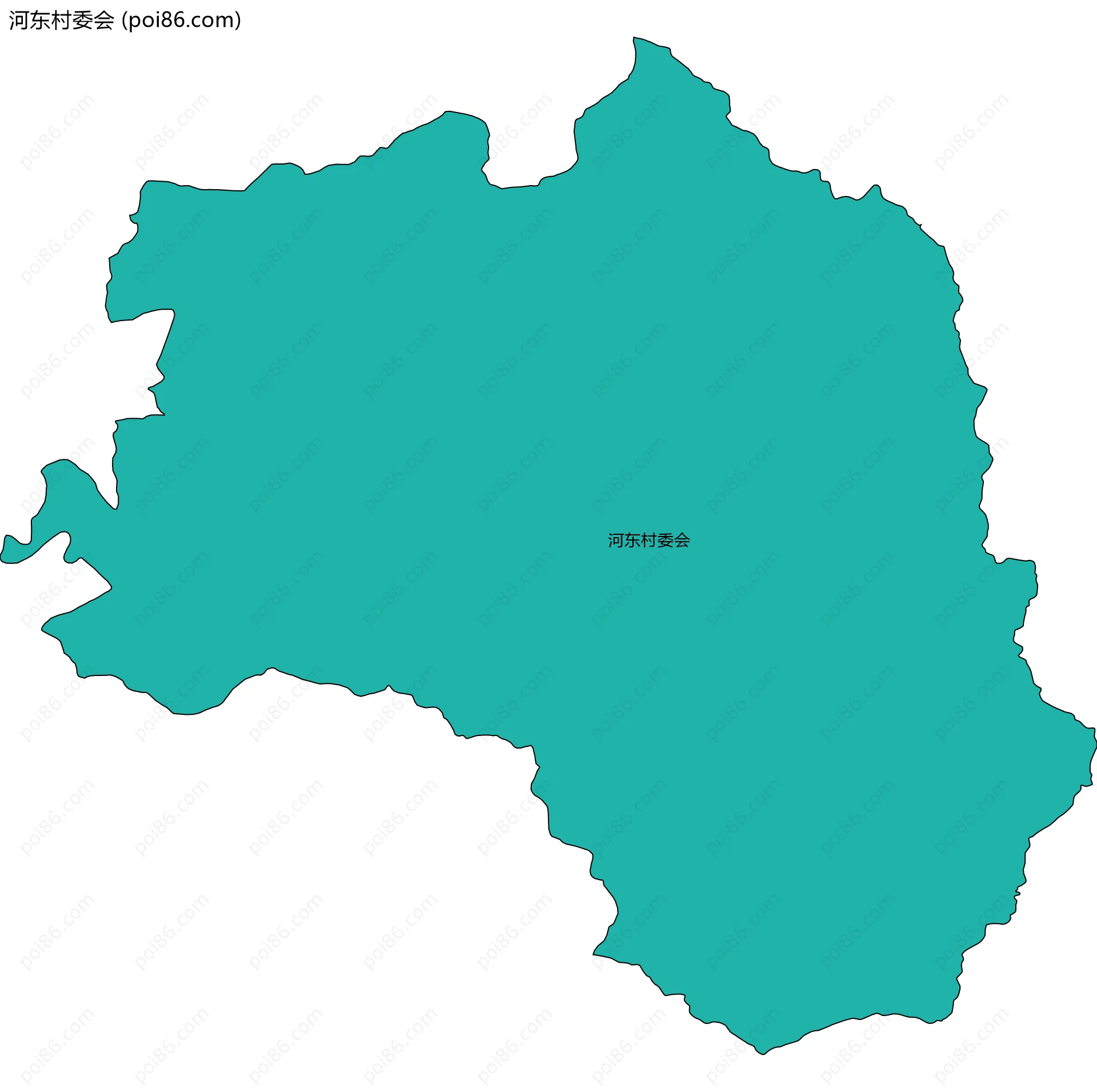 河东村委会边界地图