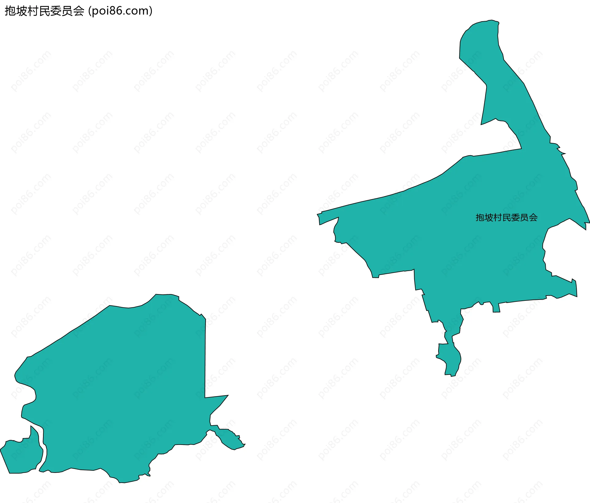 抱坡村民委员会边界地图