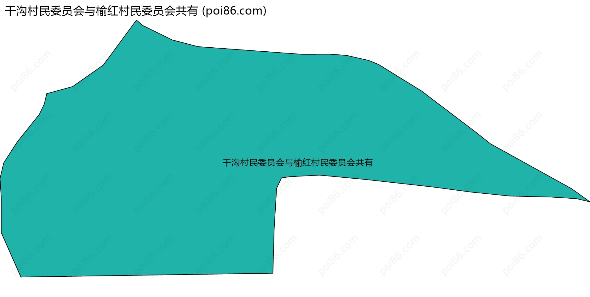 干沟村民委员会与榆红村民委员会共有边界地图