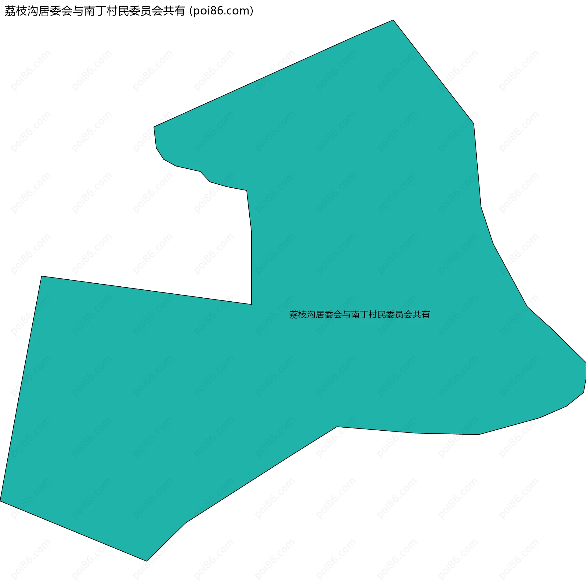 荔枝沟居委会与南丁村民委员会共有边界地图