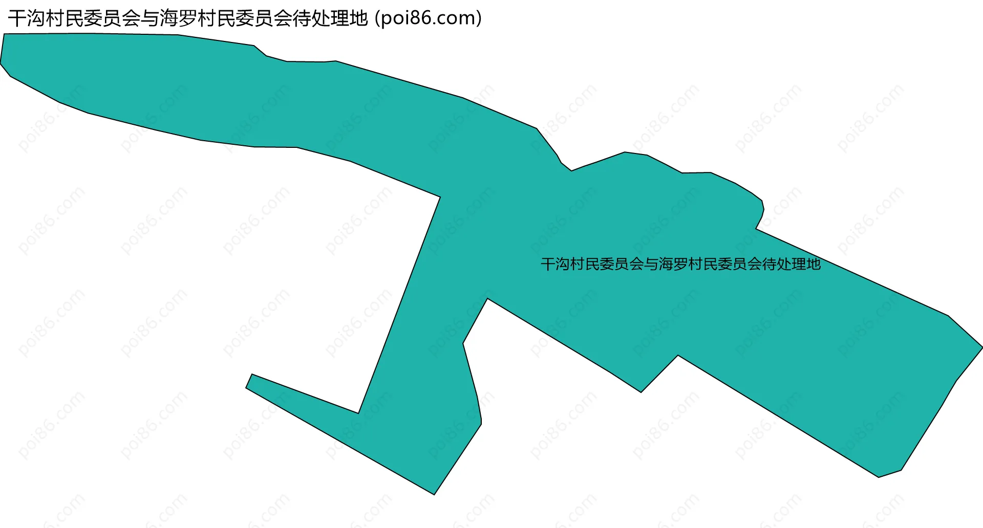 干沟村民委员会与海罗村民委员会待处理地边界地图