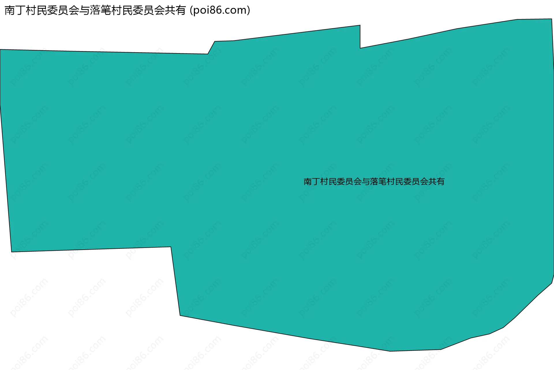 南丁村民委员会与落笔村民委员会共有边界地图