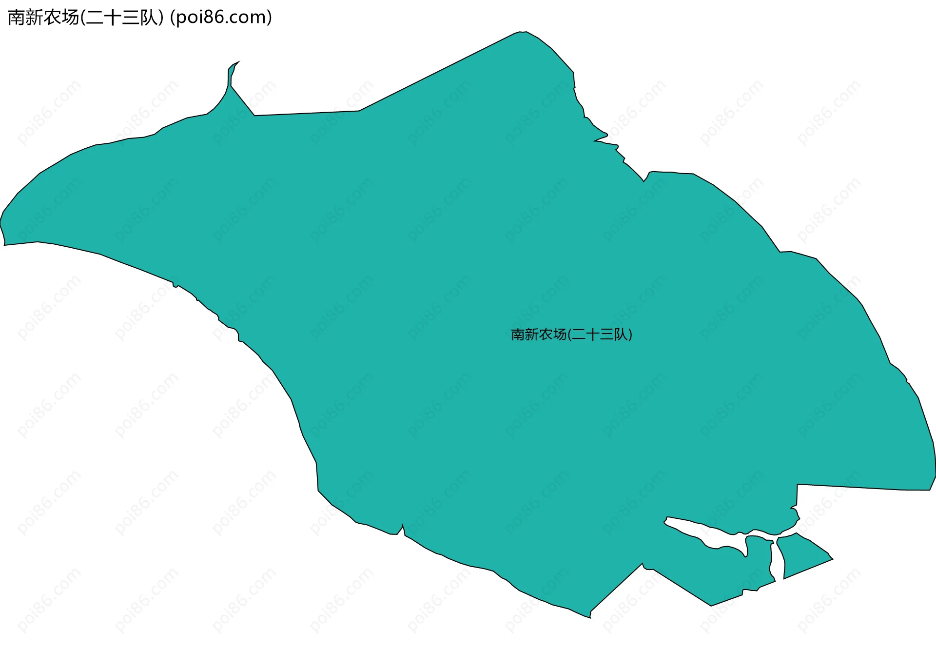 南新农场(二十三队)边界地图