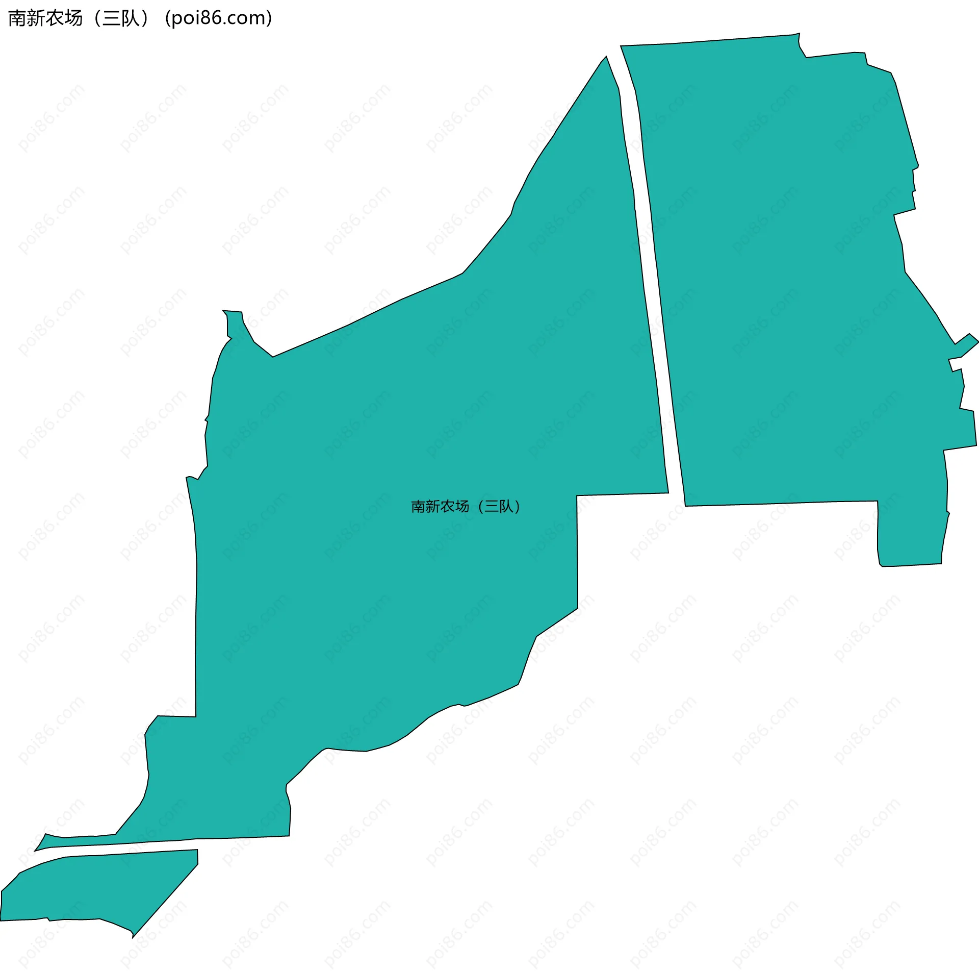 南新农场（三队）边界地图