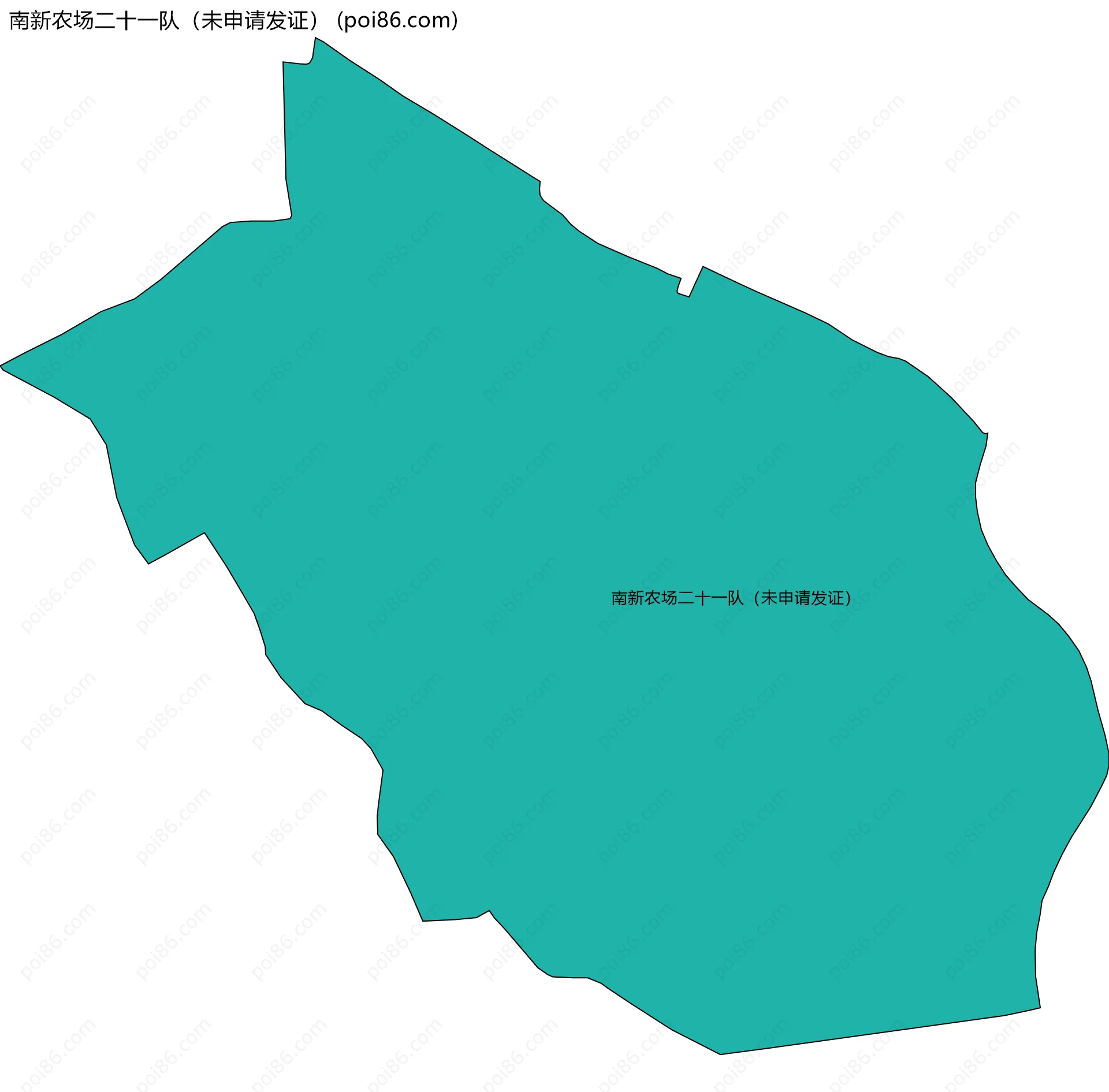 南新农场二十一队（未申请发证）边界地图