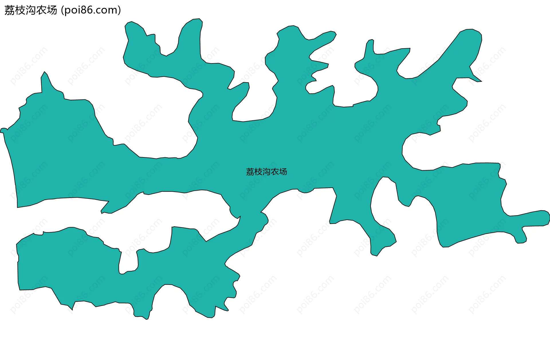 荔枝沟农场边界地图