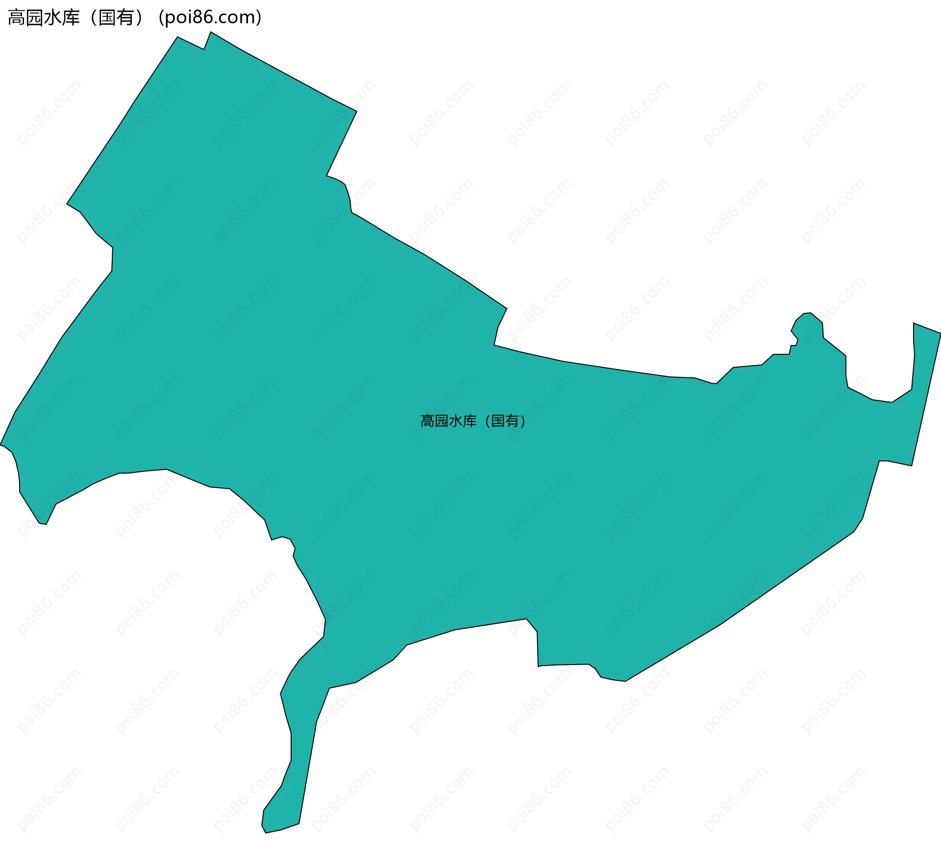 高园水库（国有）边界地图