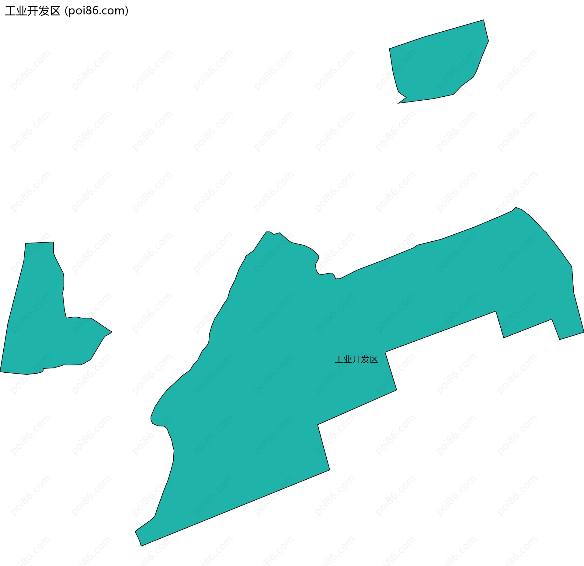 工业开发区边界地图