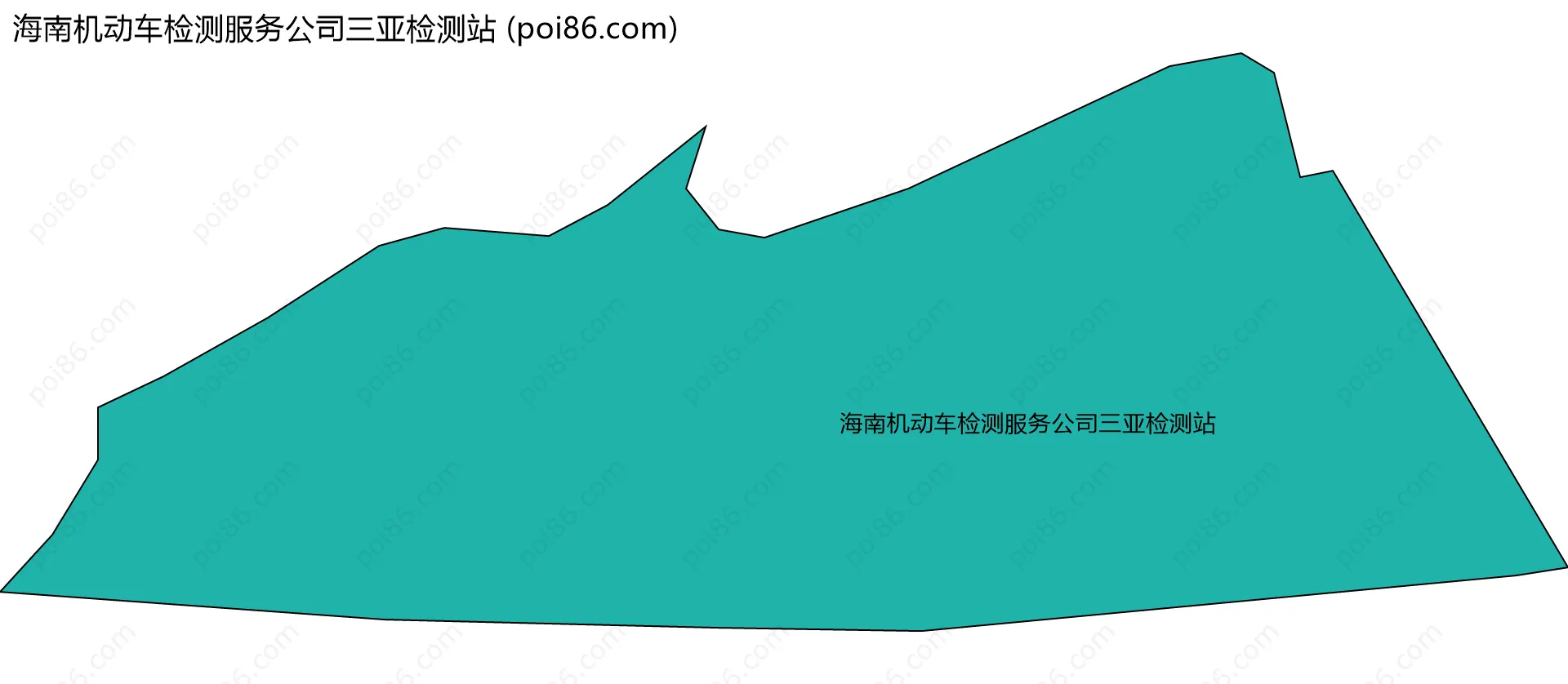 海南机动车检测服务公司三亚检测站边界地图