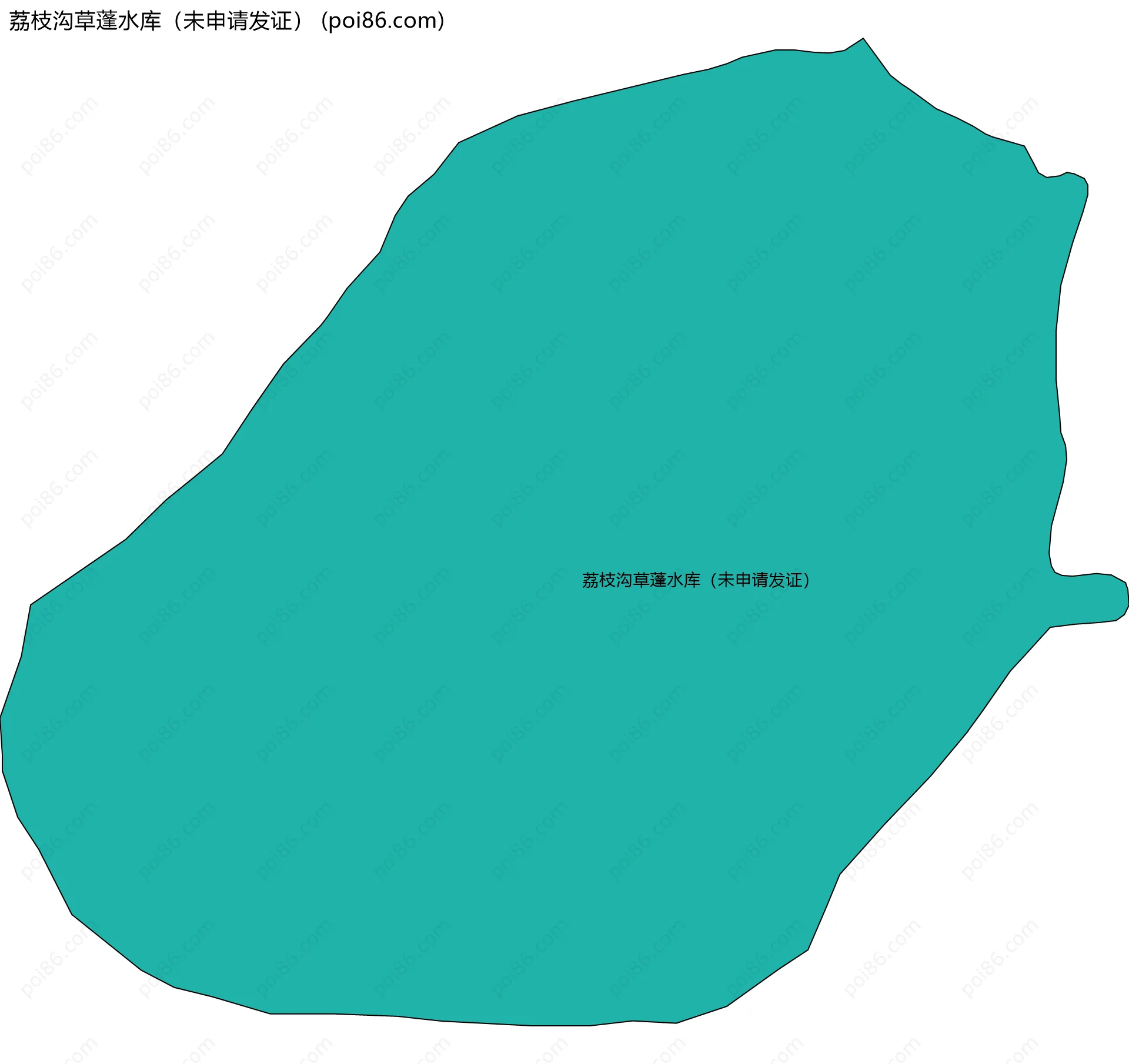 荔枝沟草蓬水库（未申请发证）边界地图