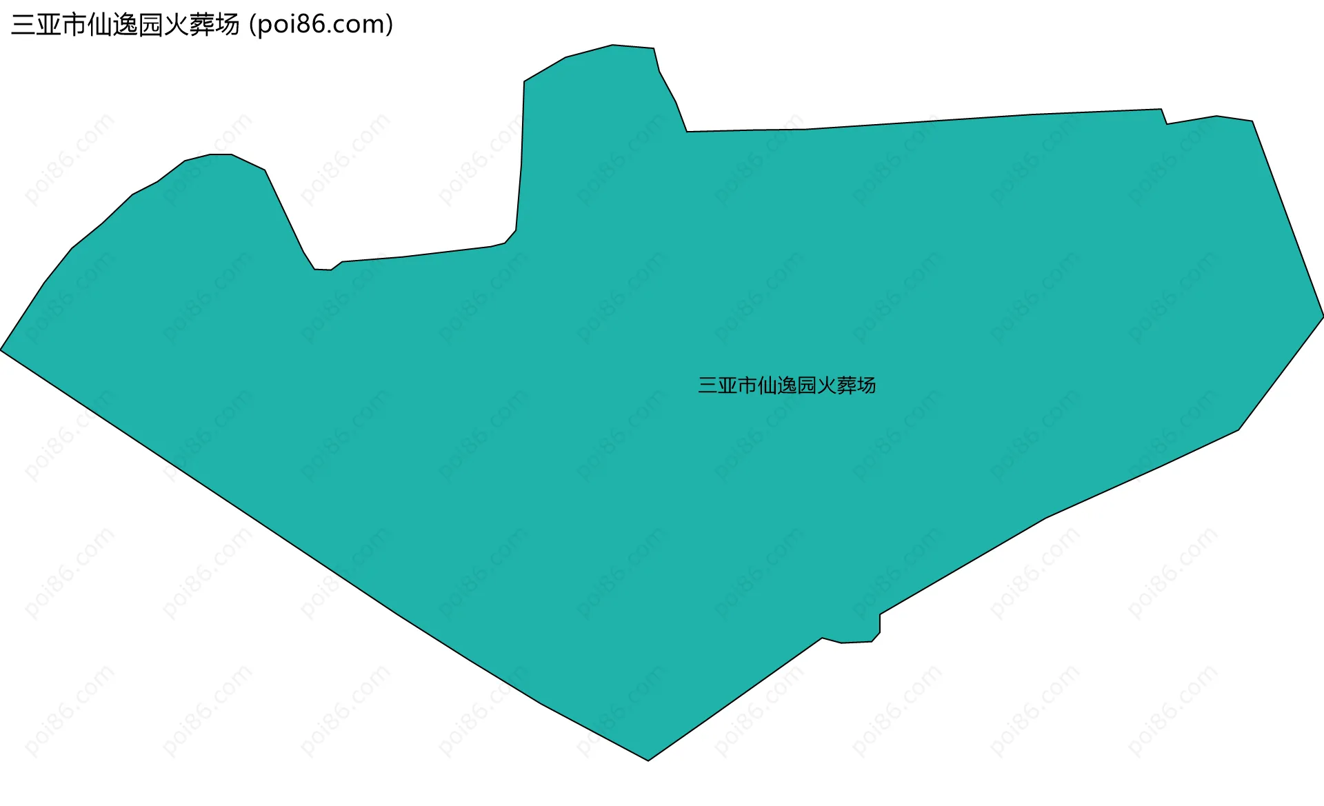 三亚市仙逸园火葬场边界地图