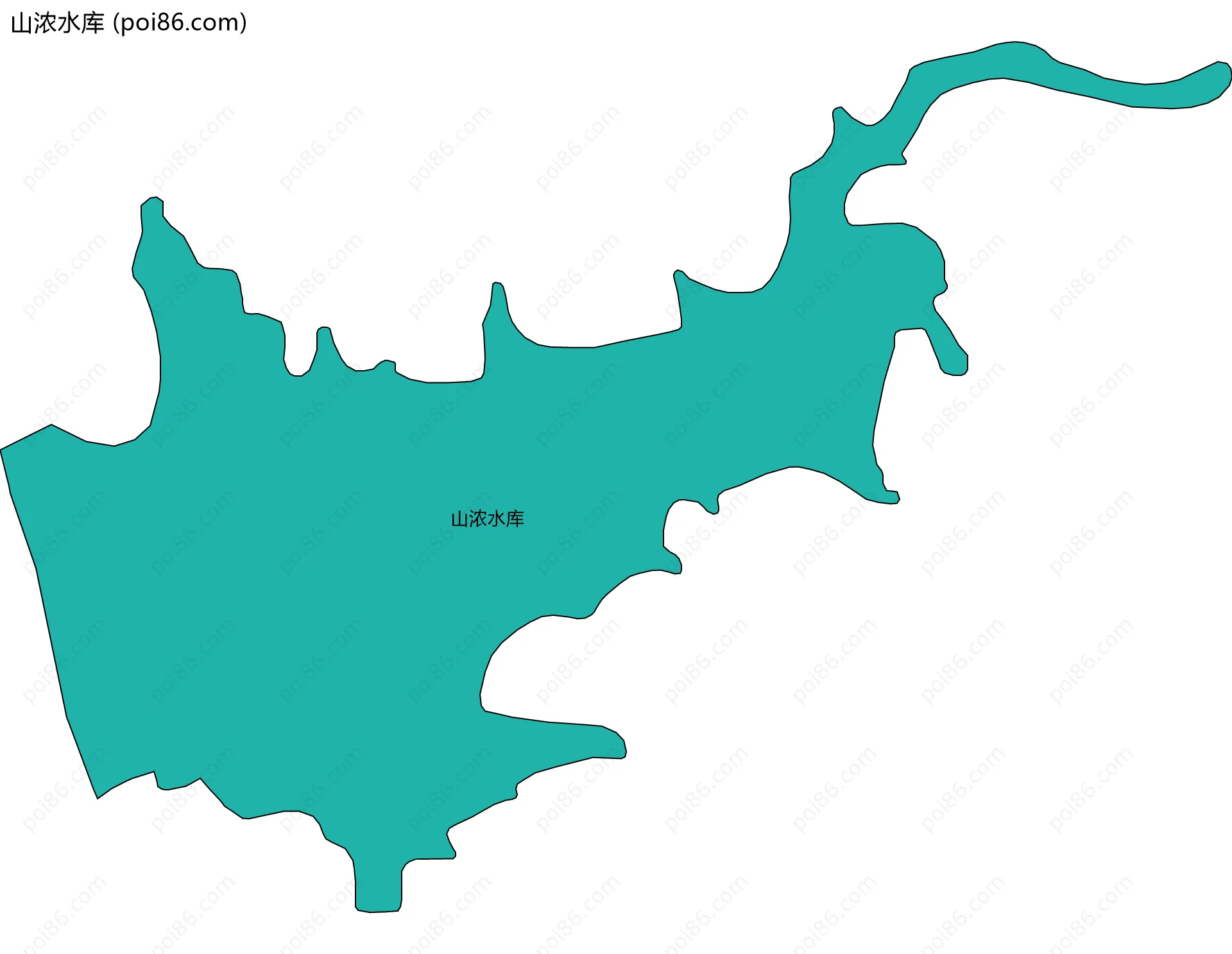 山浓水库边界地图
