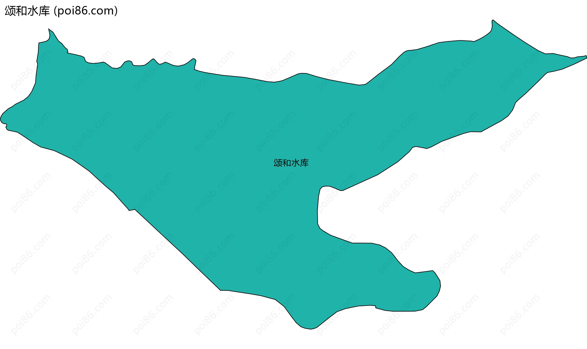 颂和水库边界地图