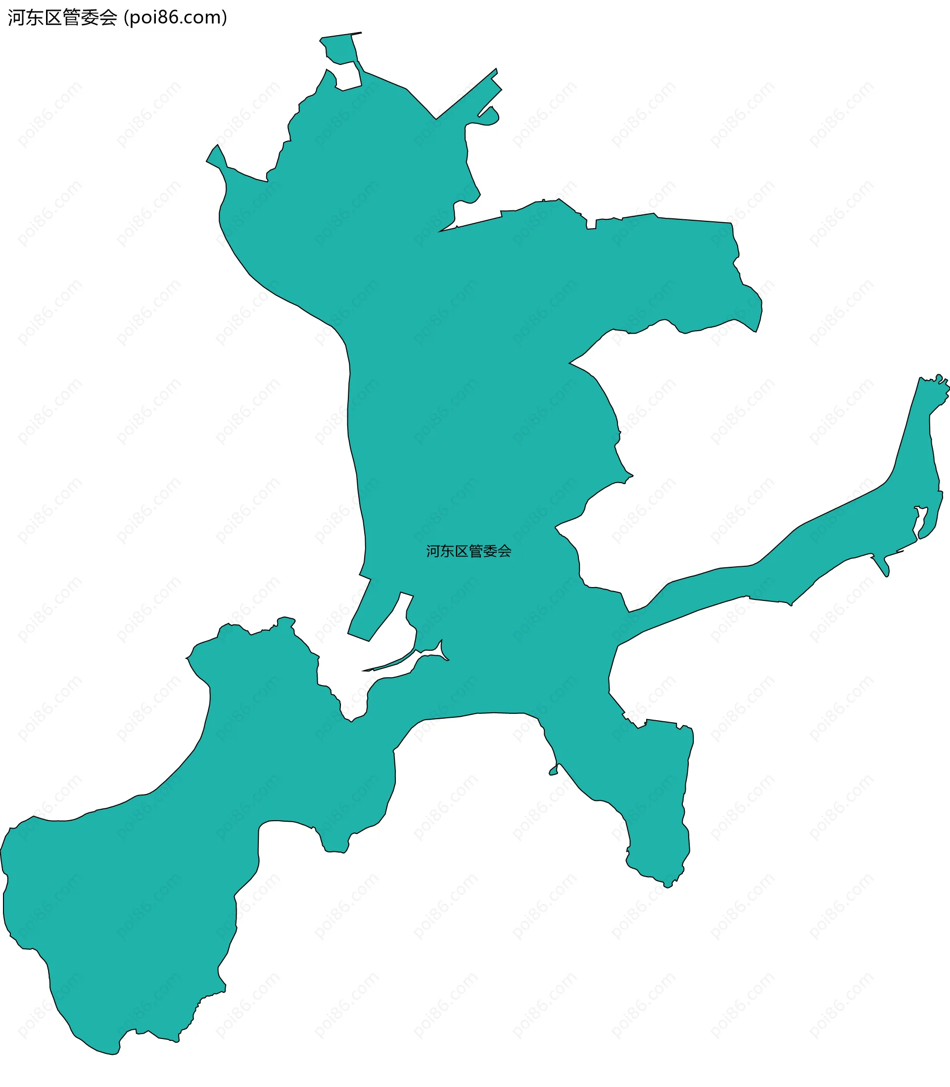 河东区管委会边界地图