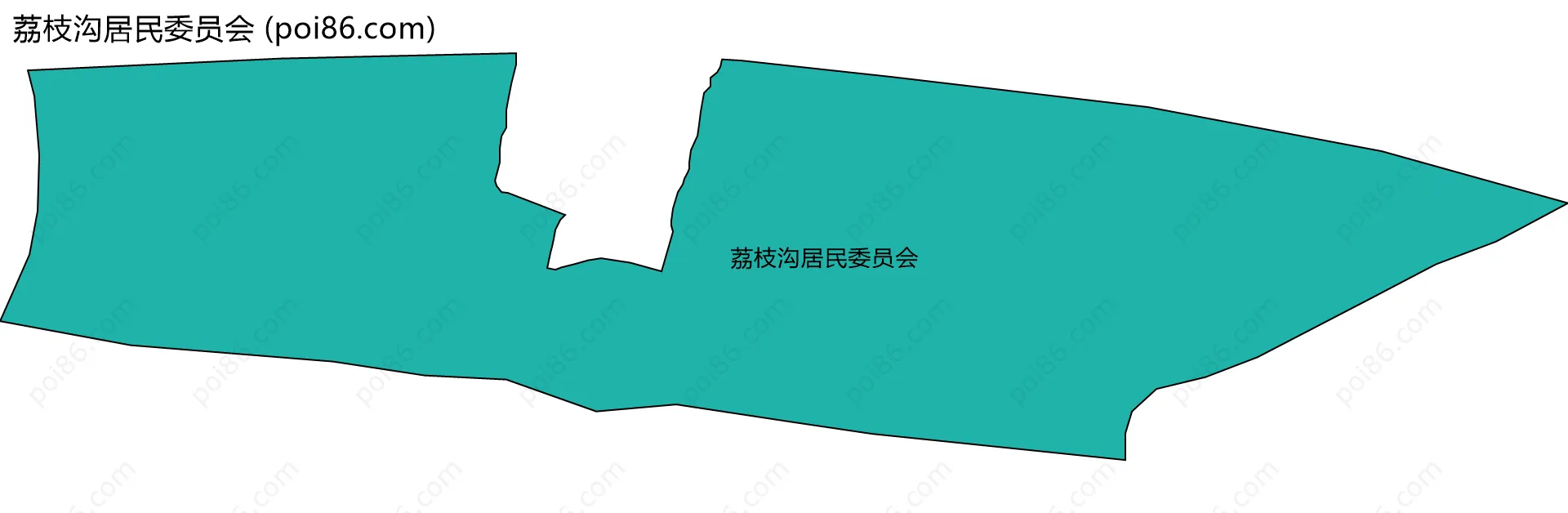 荔枝沟居民委员会边界地图