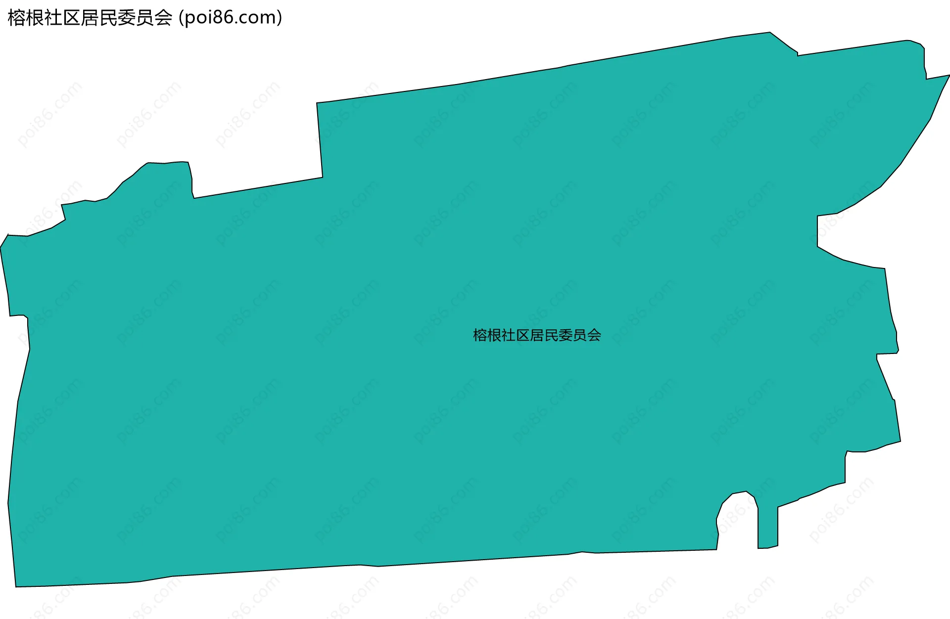 榕根社区居民委员会边界地图