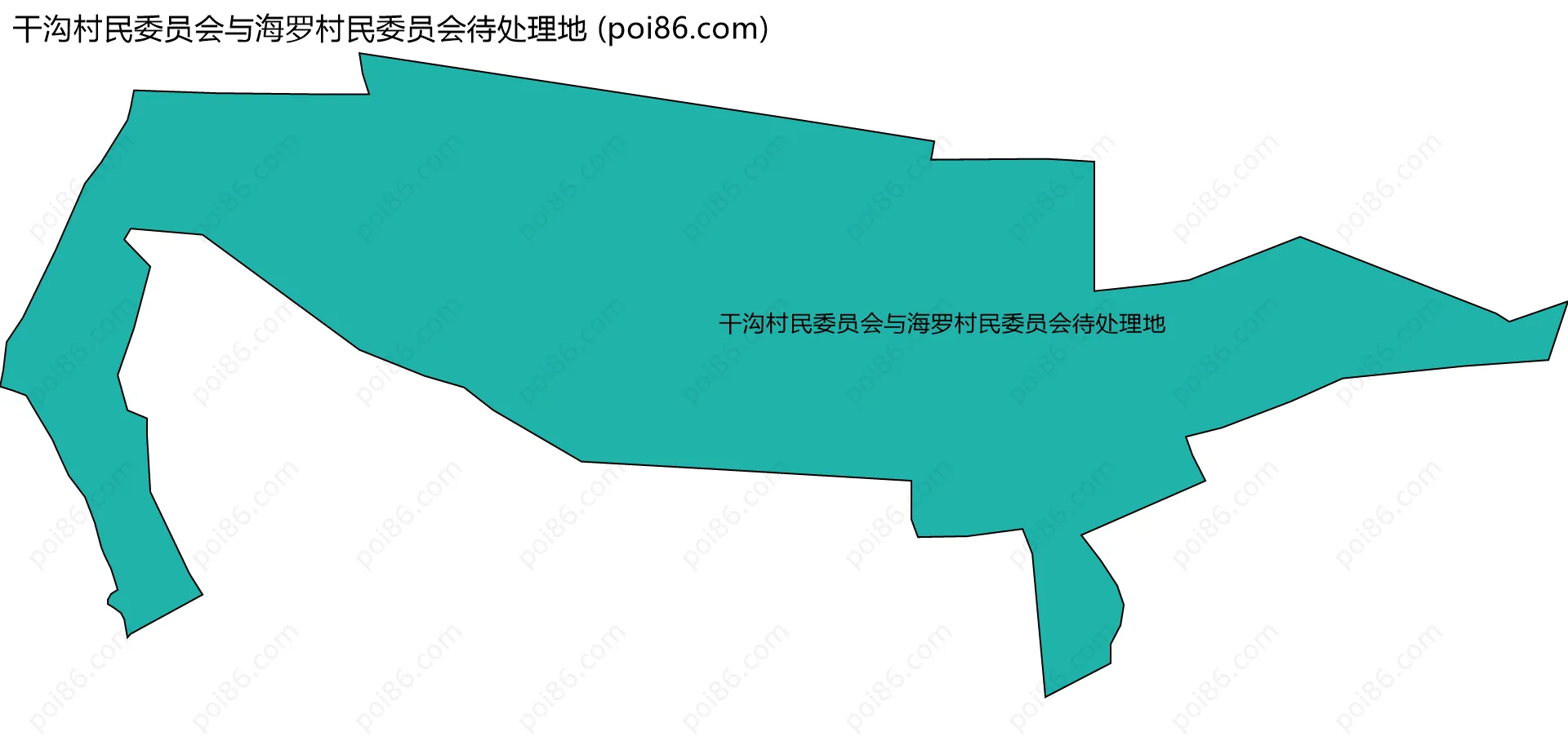 干沟村民委员会与海罗村民委员会待处理地边界地图