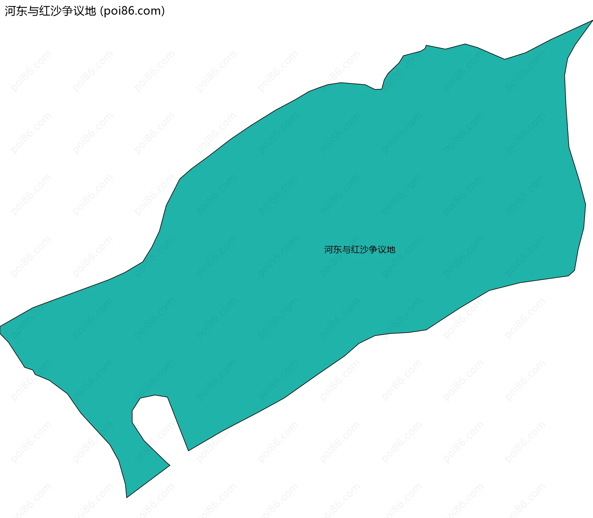 河东与红沙争议地边界地图