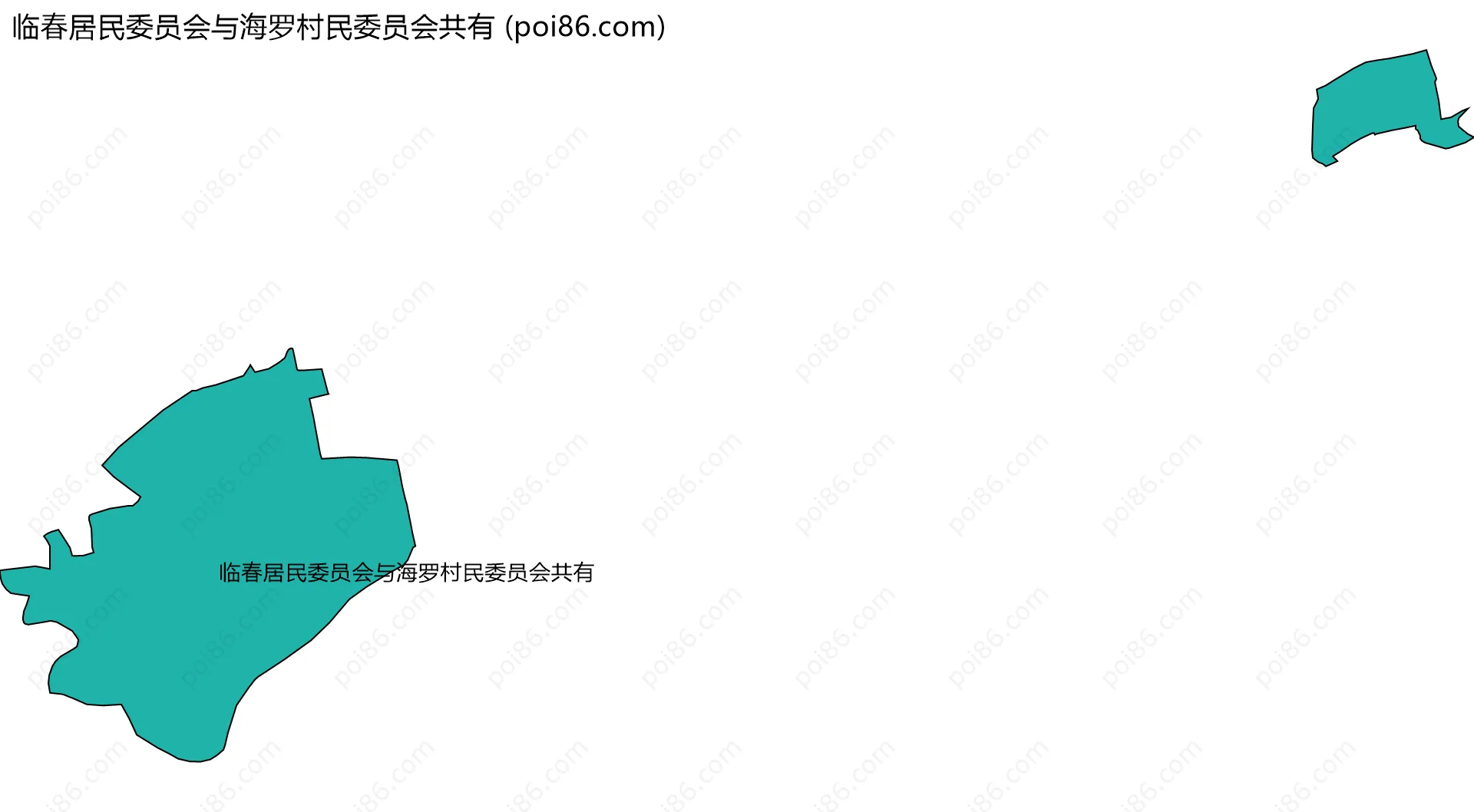 临春居民委员会与海罗村民委员会共有边界地图