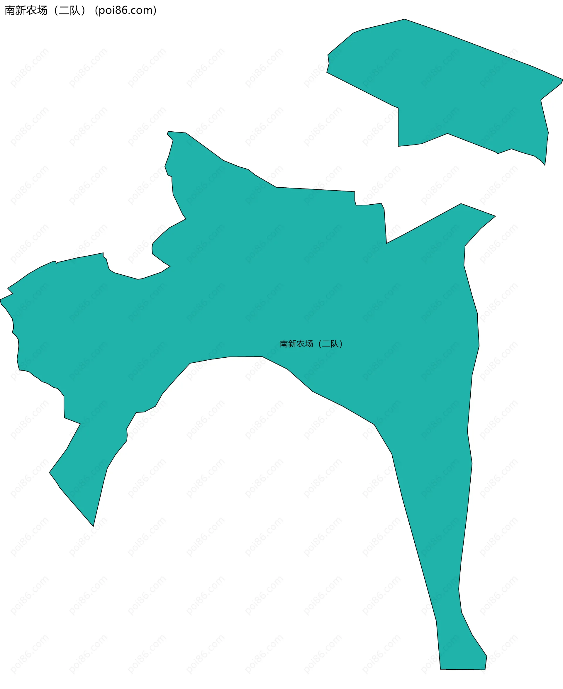 南新农场（二队）边界地图