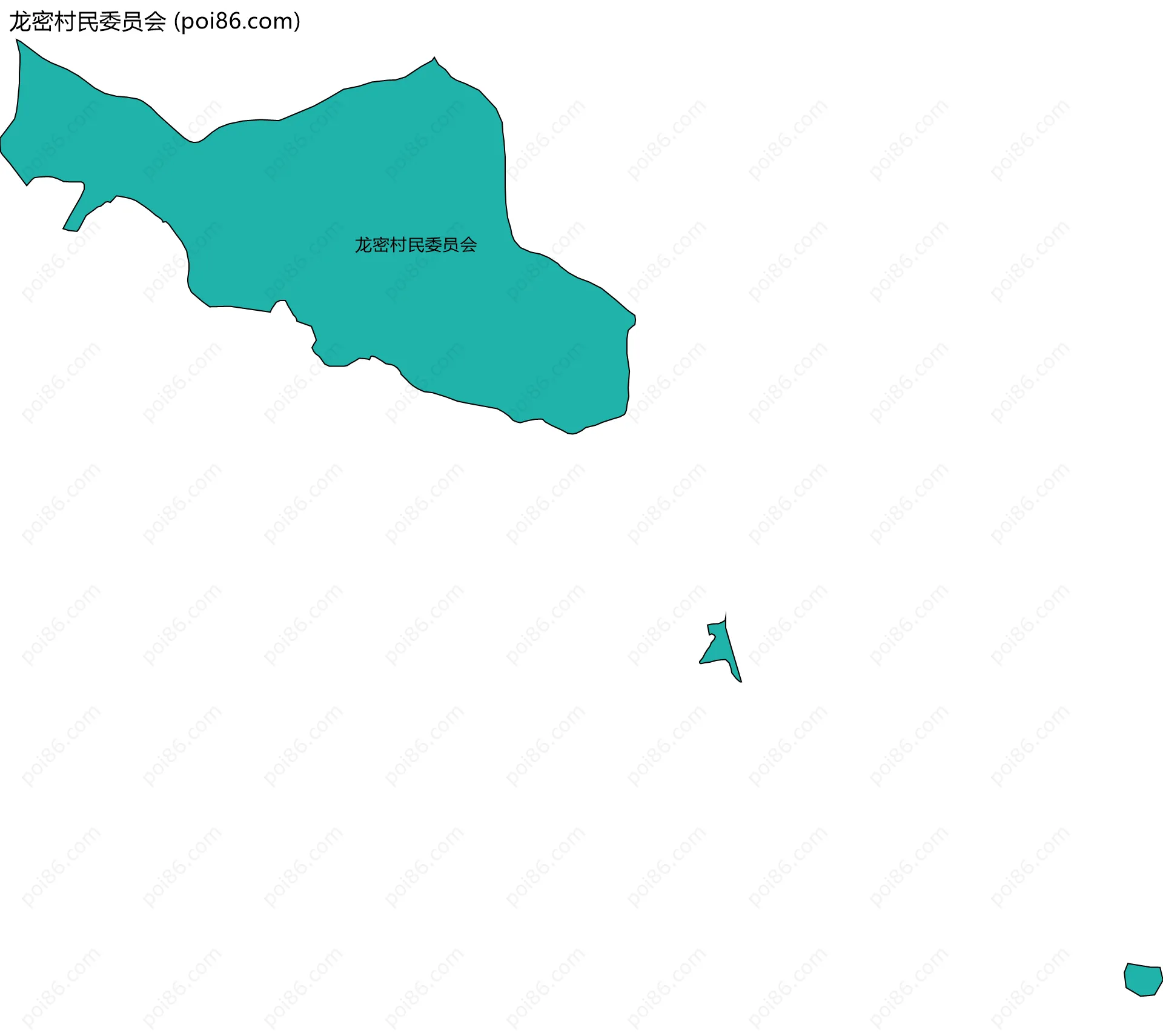 龙密村民委员会边界地图