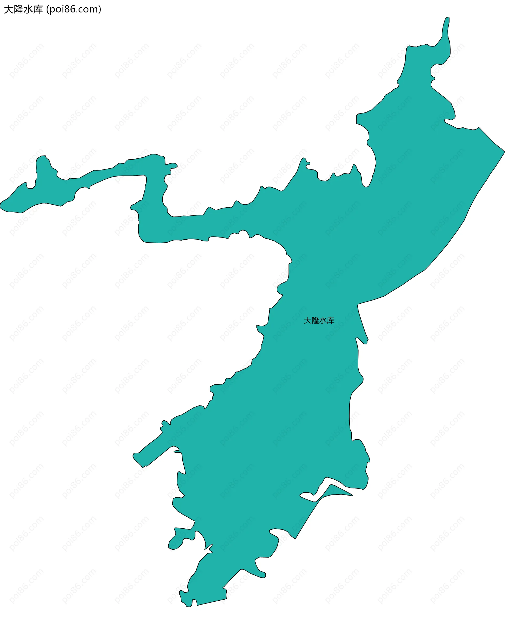 大隆水库边界地图