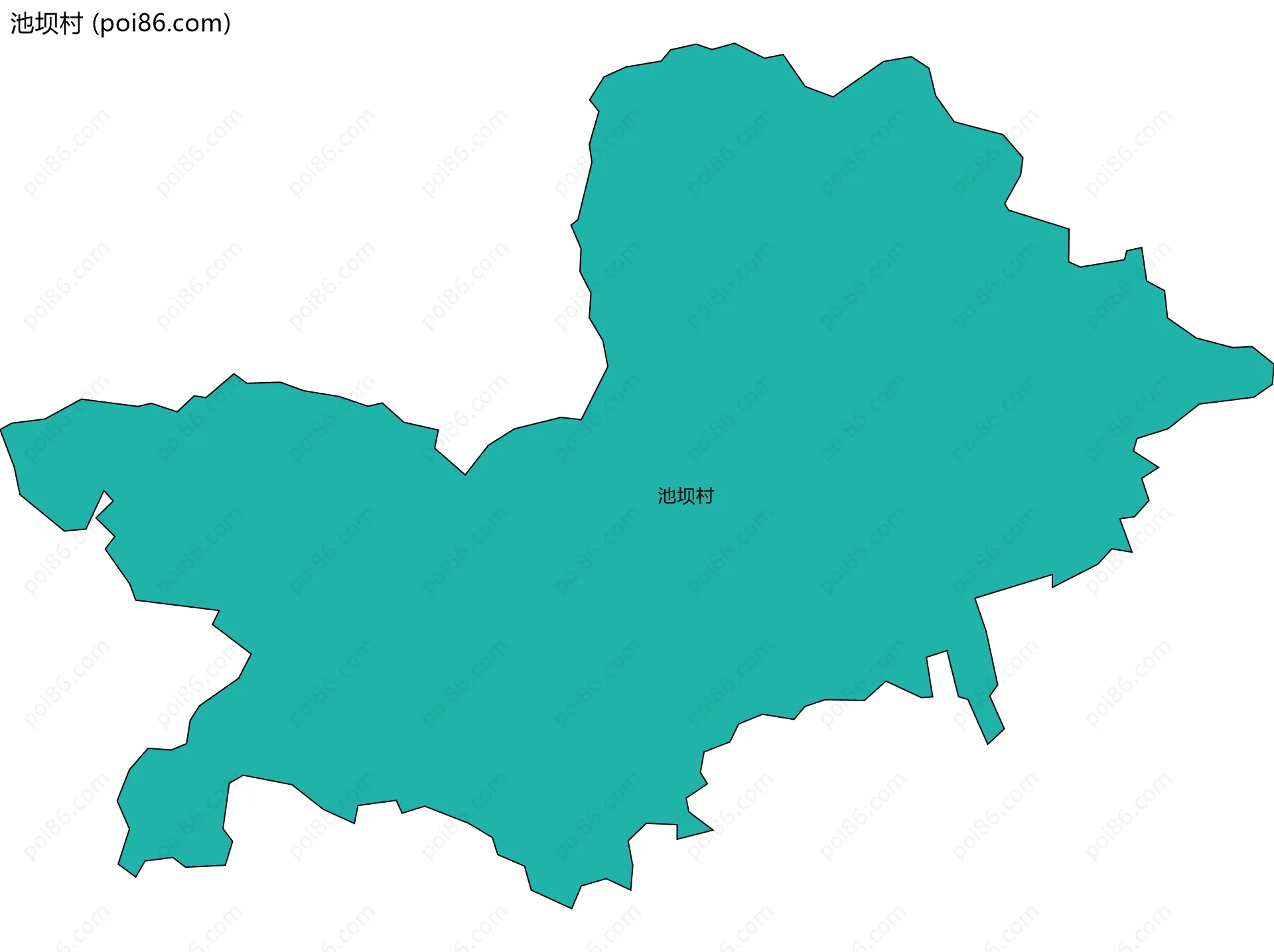 池坝村边界地图