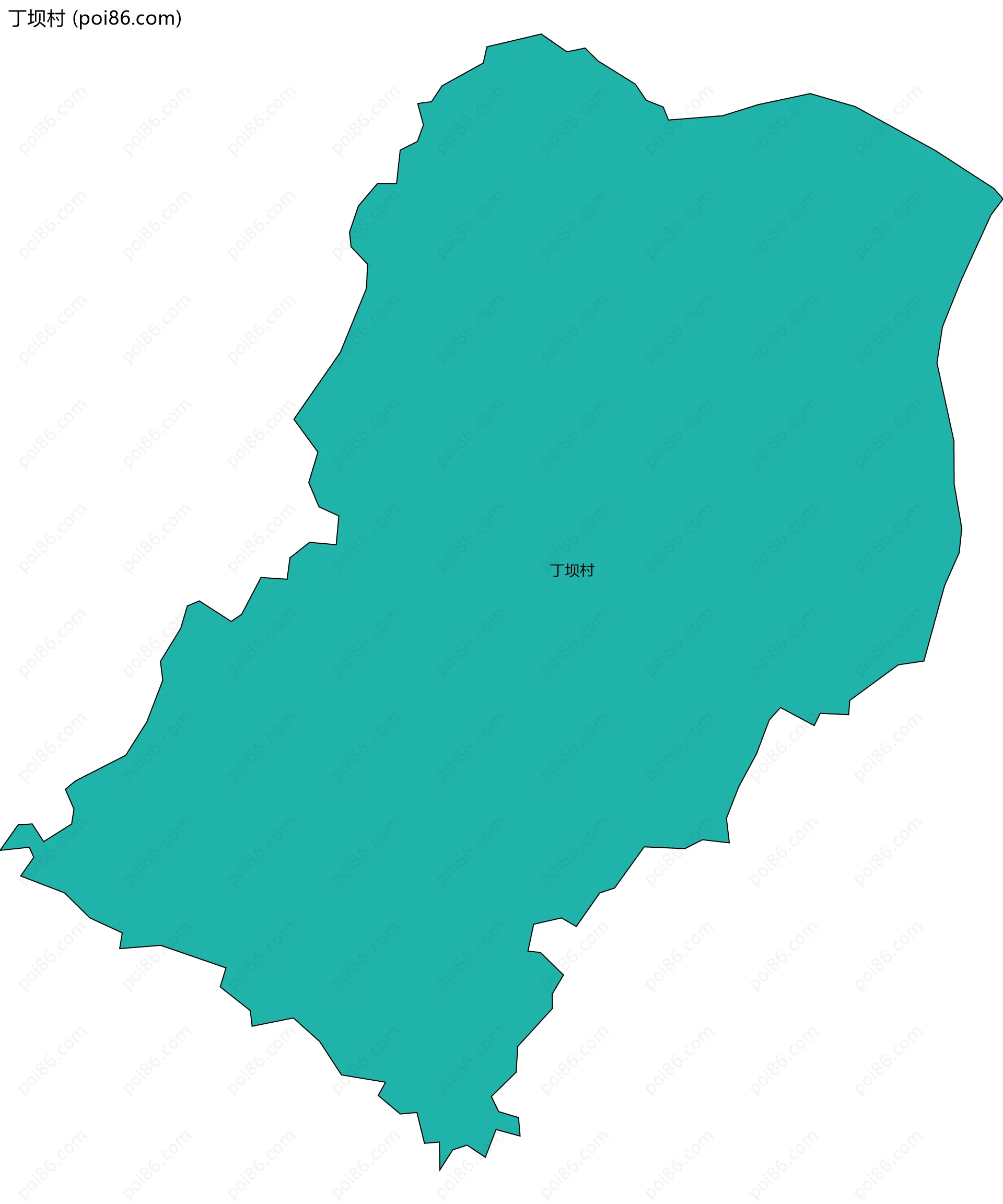 丁坝村边界地图