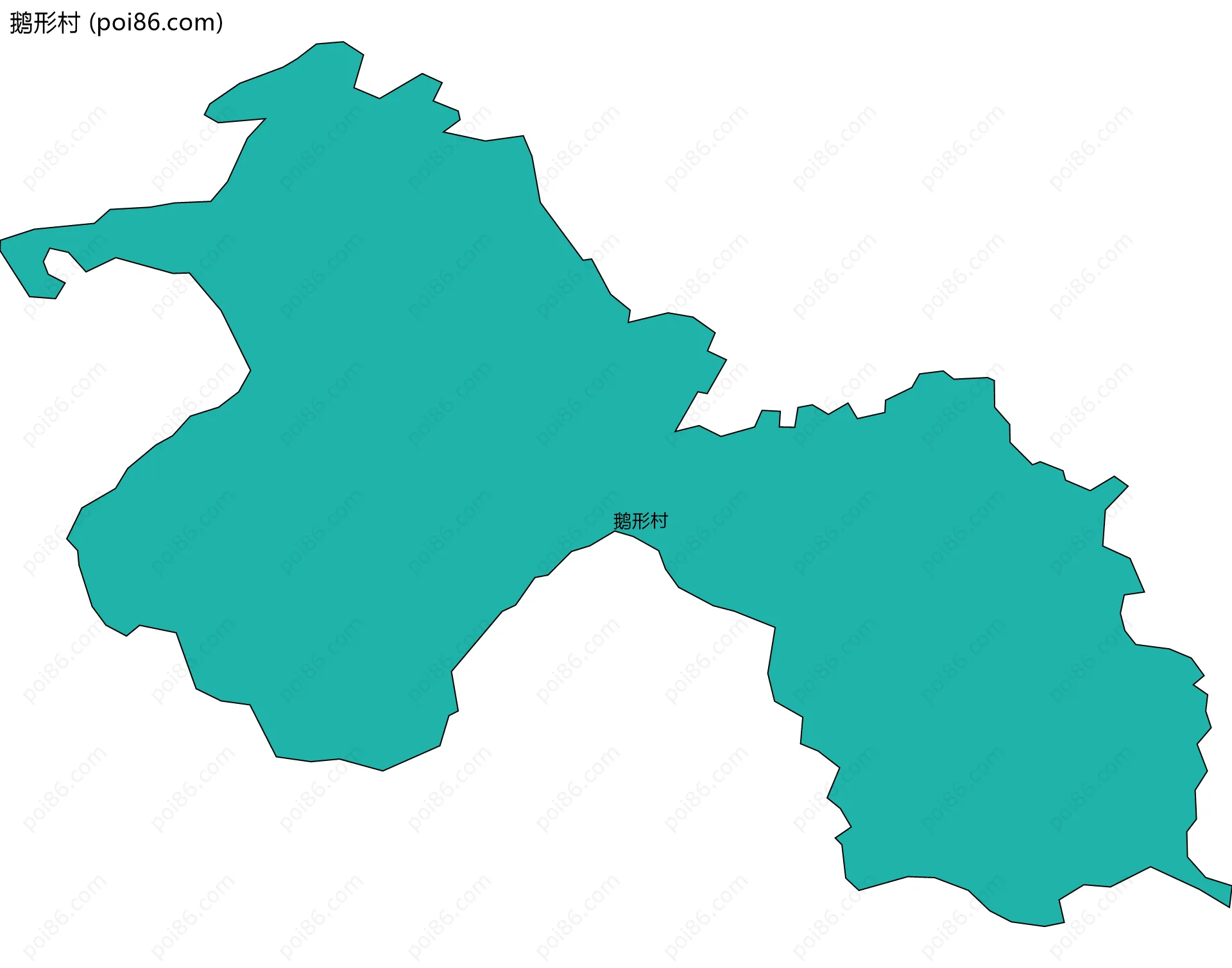鹅形村边界地图
