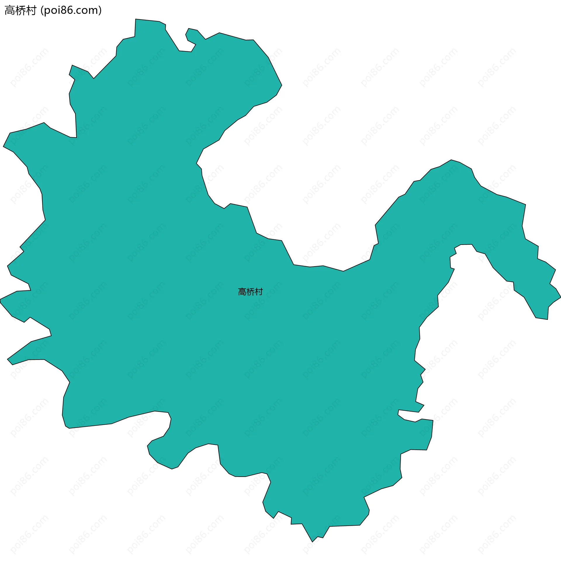 高桥村边界地图