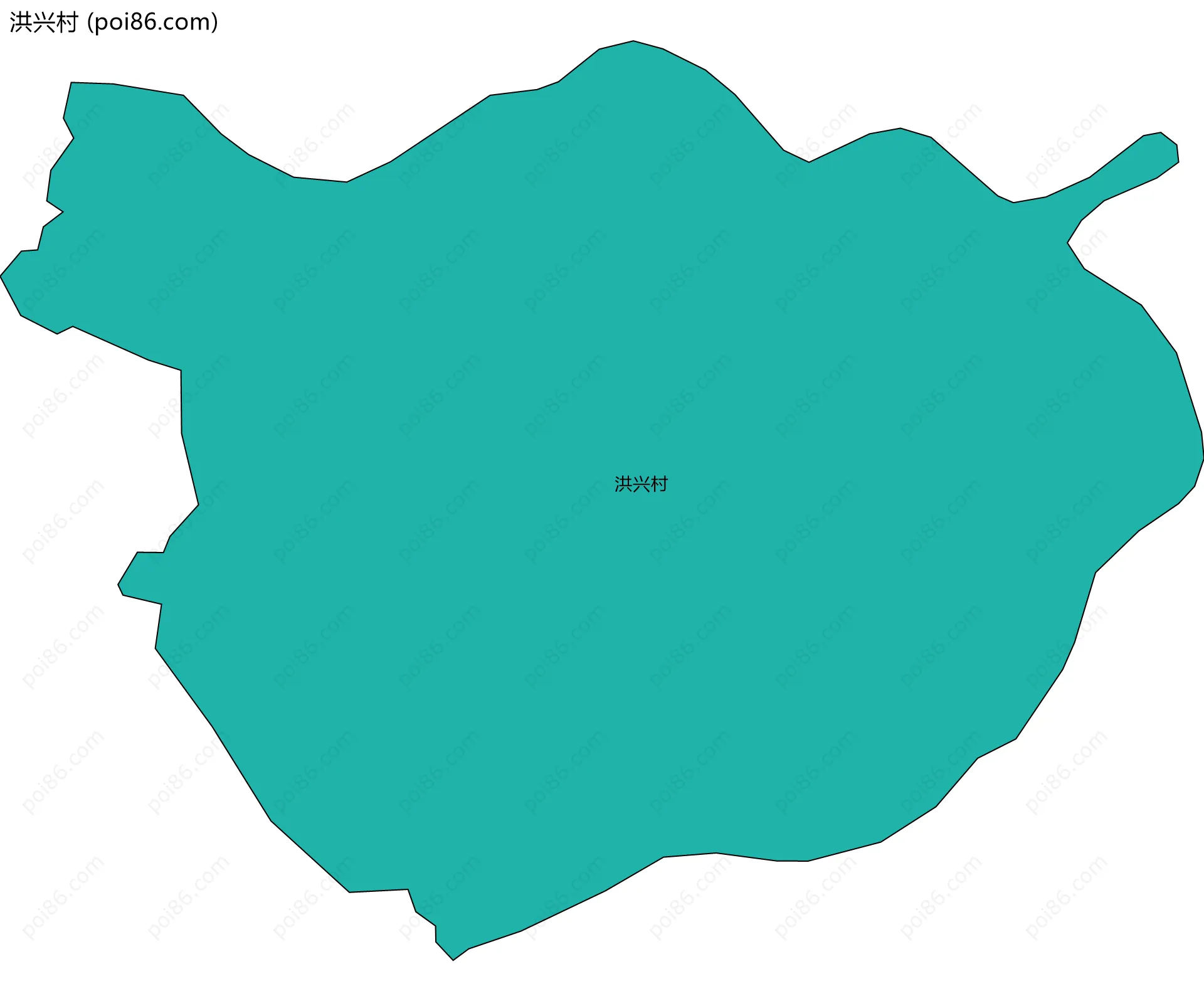 洪兴村边界地图