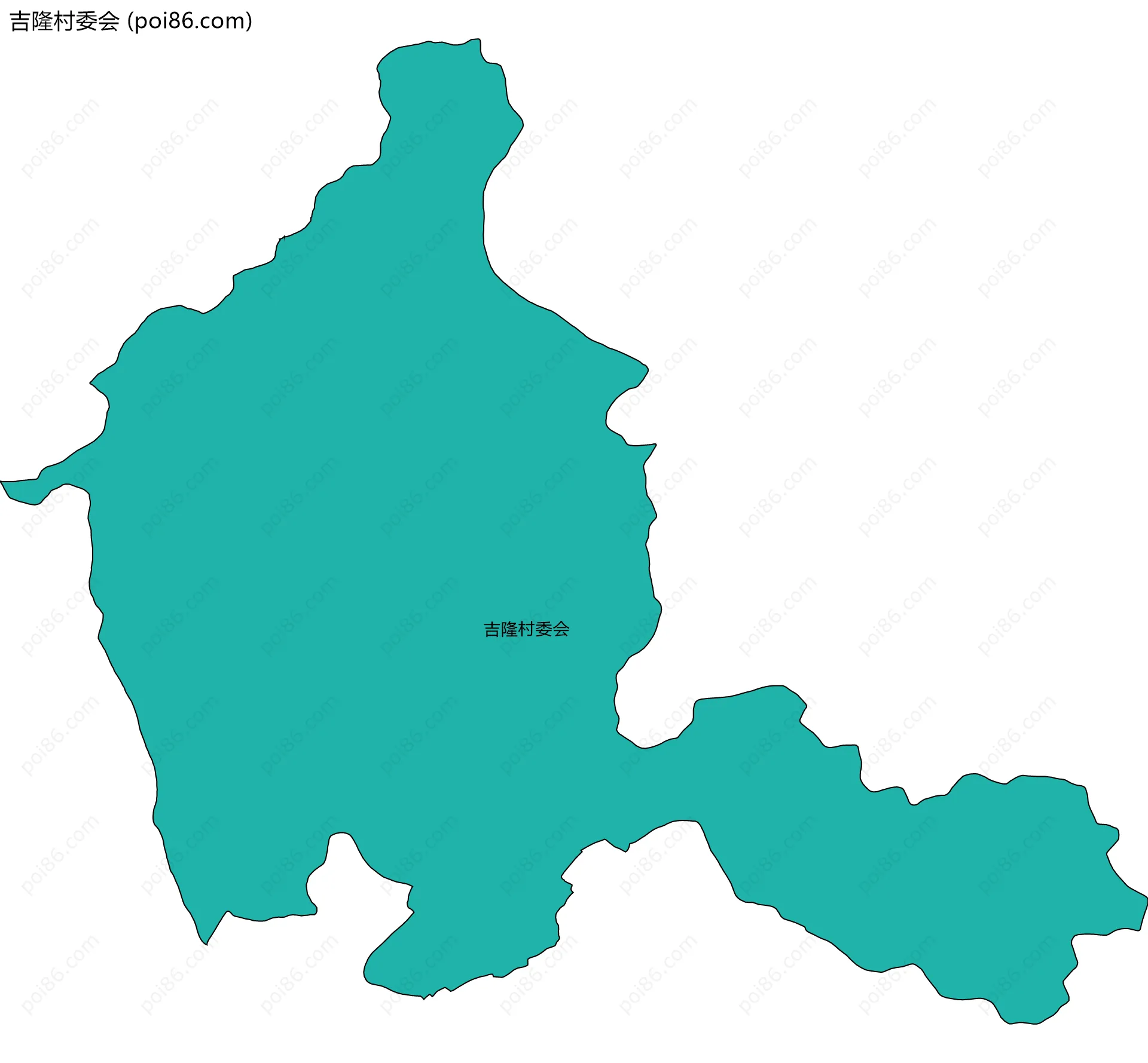 吉隆村委会边界地图