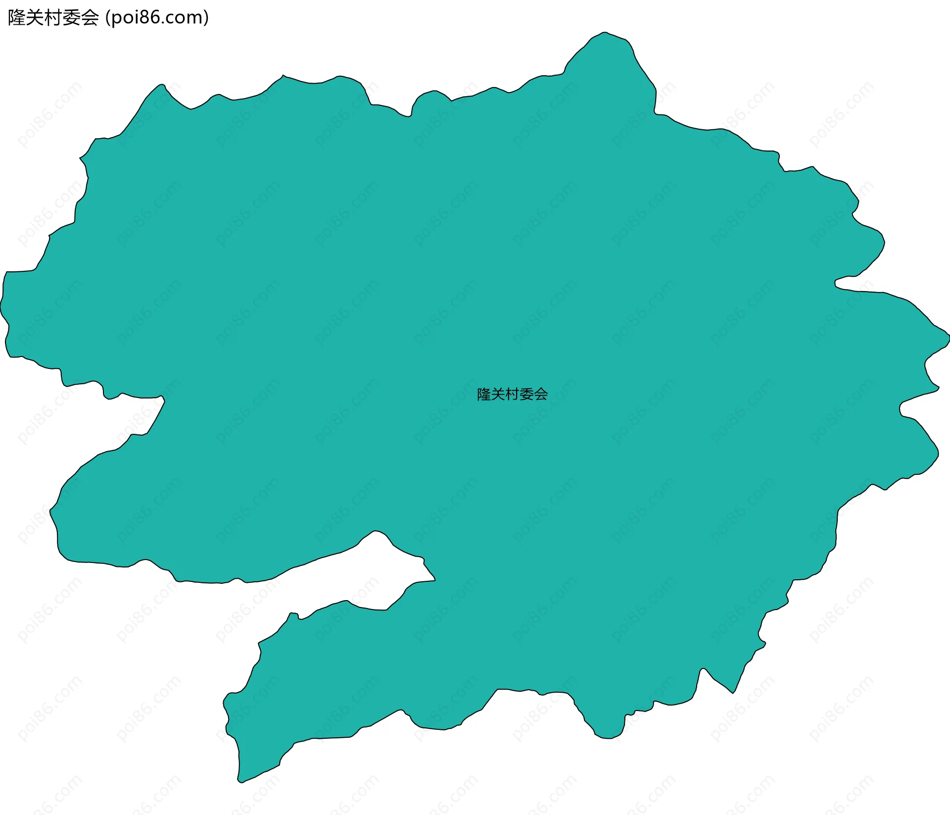 隆关村委会边界地图