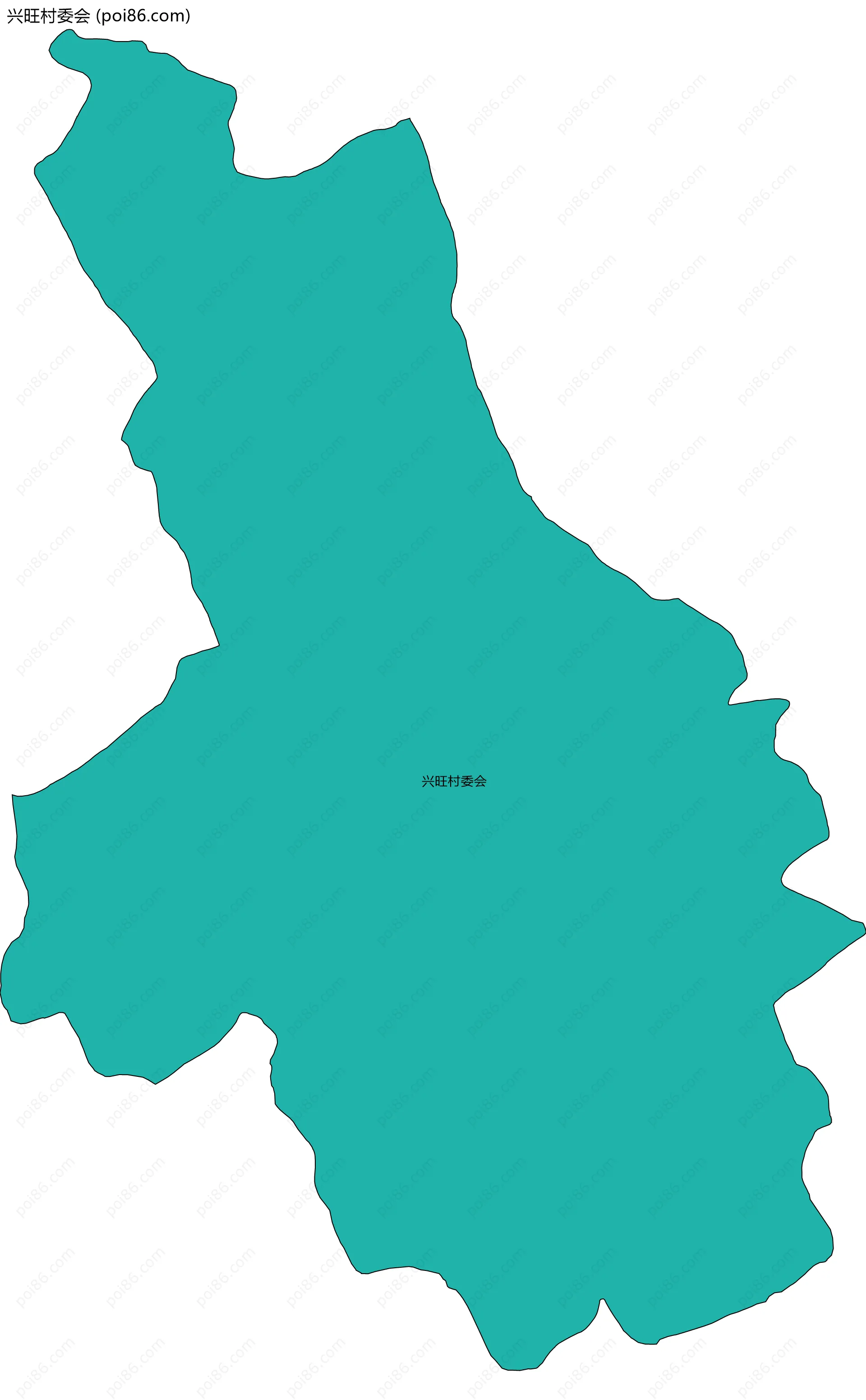 兴旺村委会边界地图