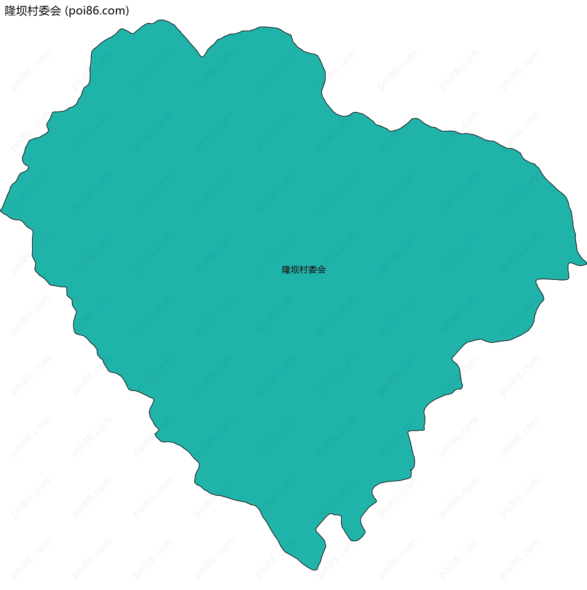 隆坝村委会边界地图