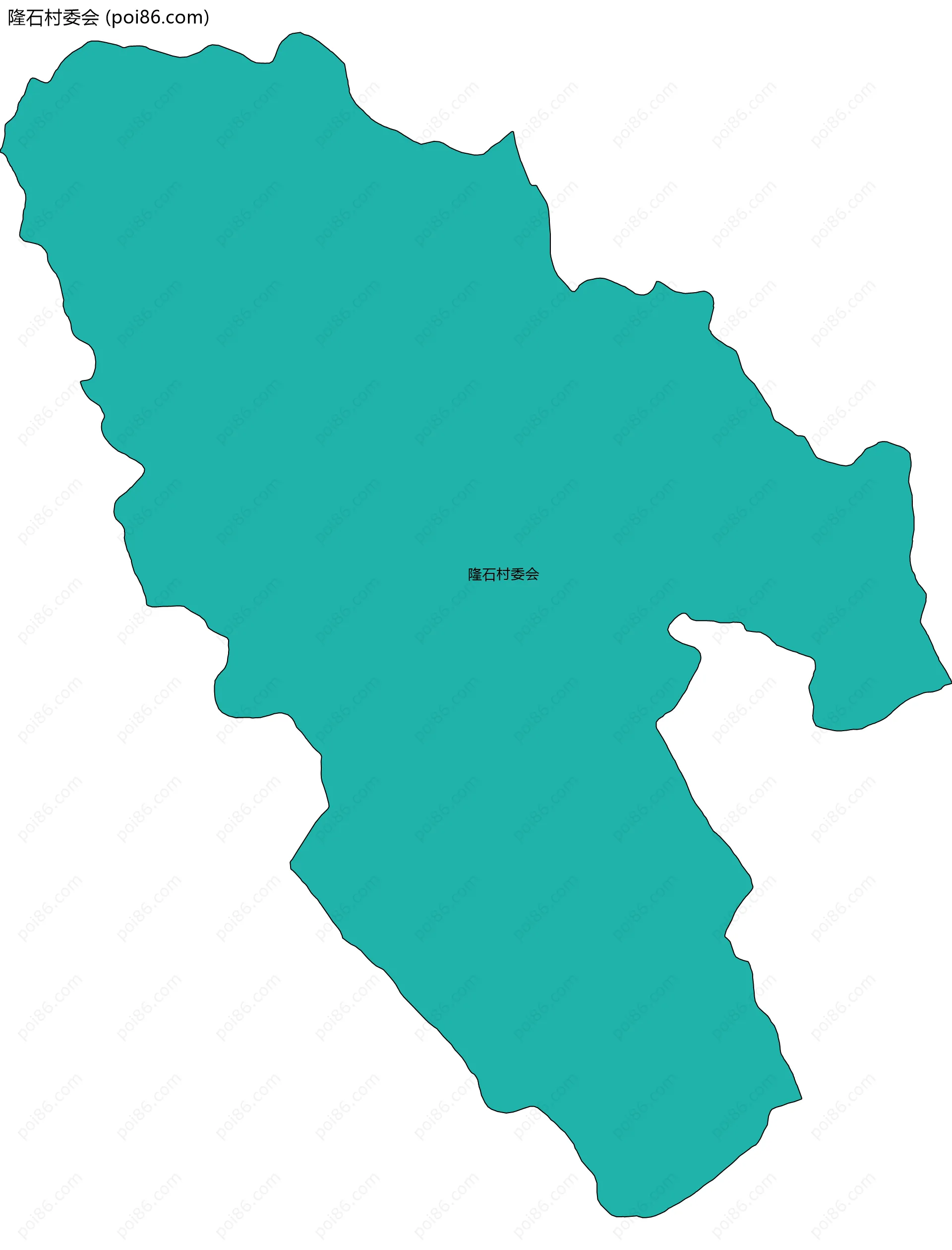 隆石村委会边界地图