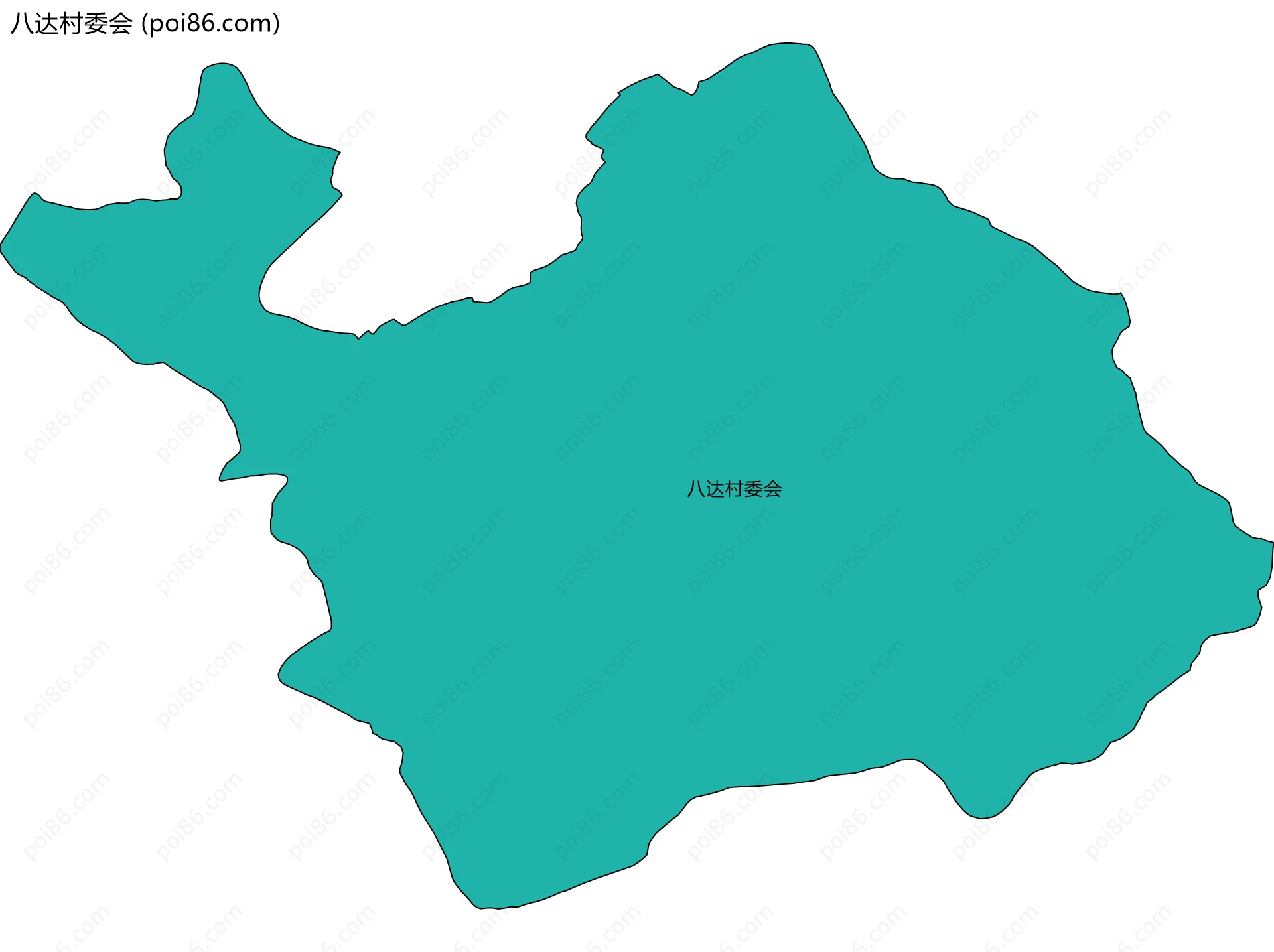 八达村委会边界地图