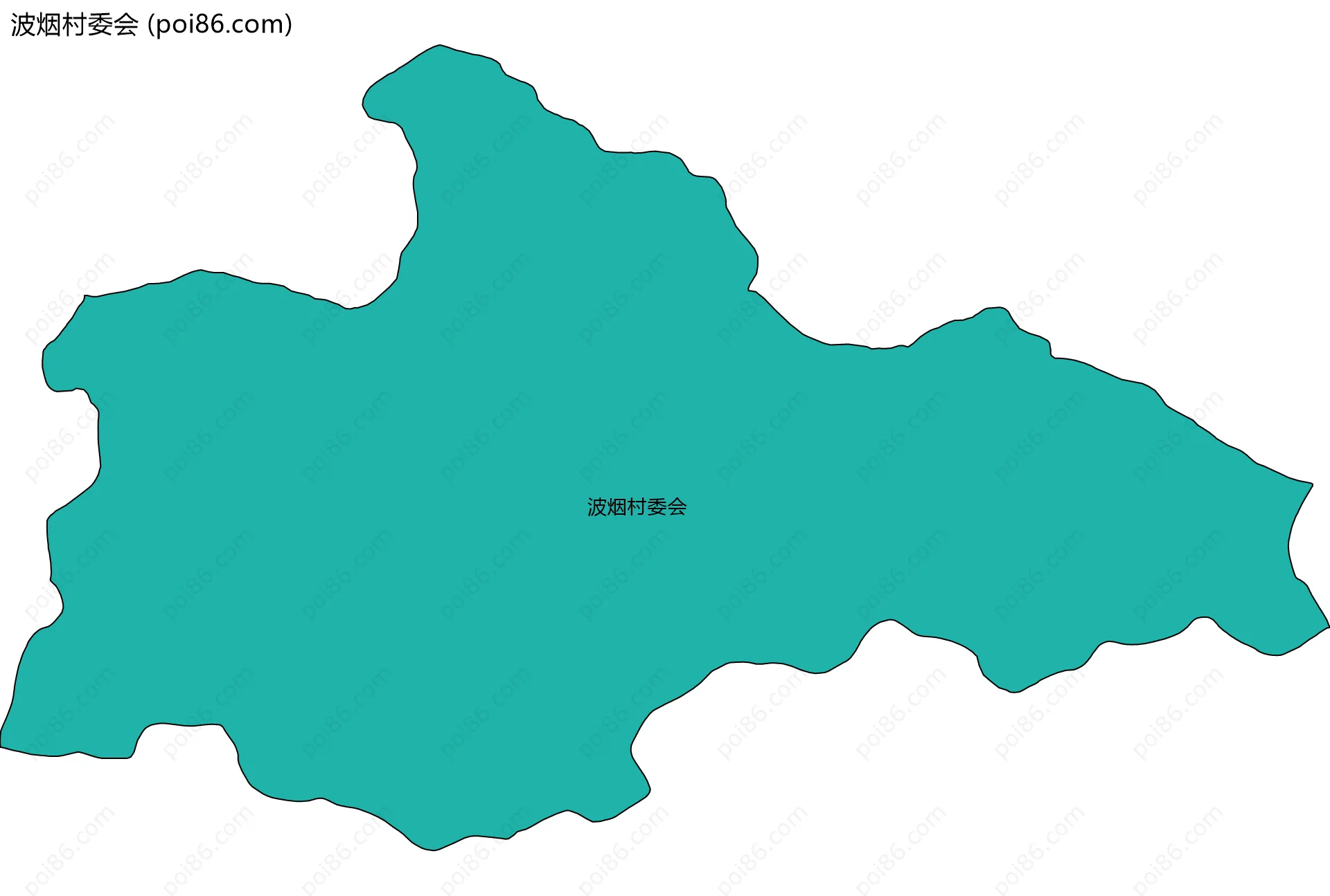 波烟村委会边界地图