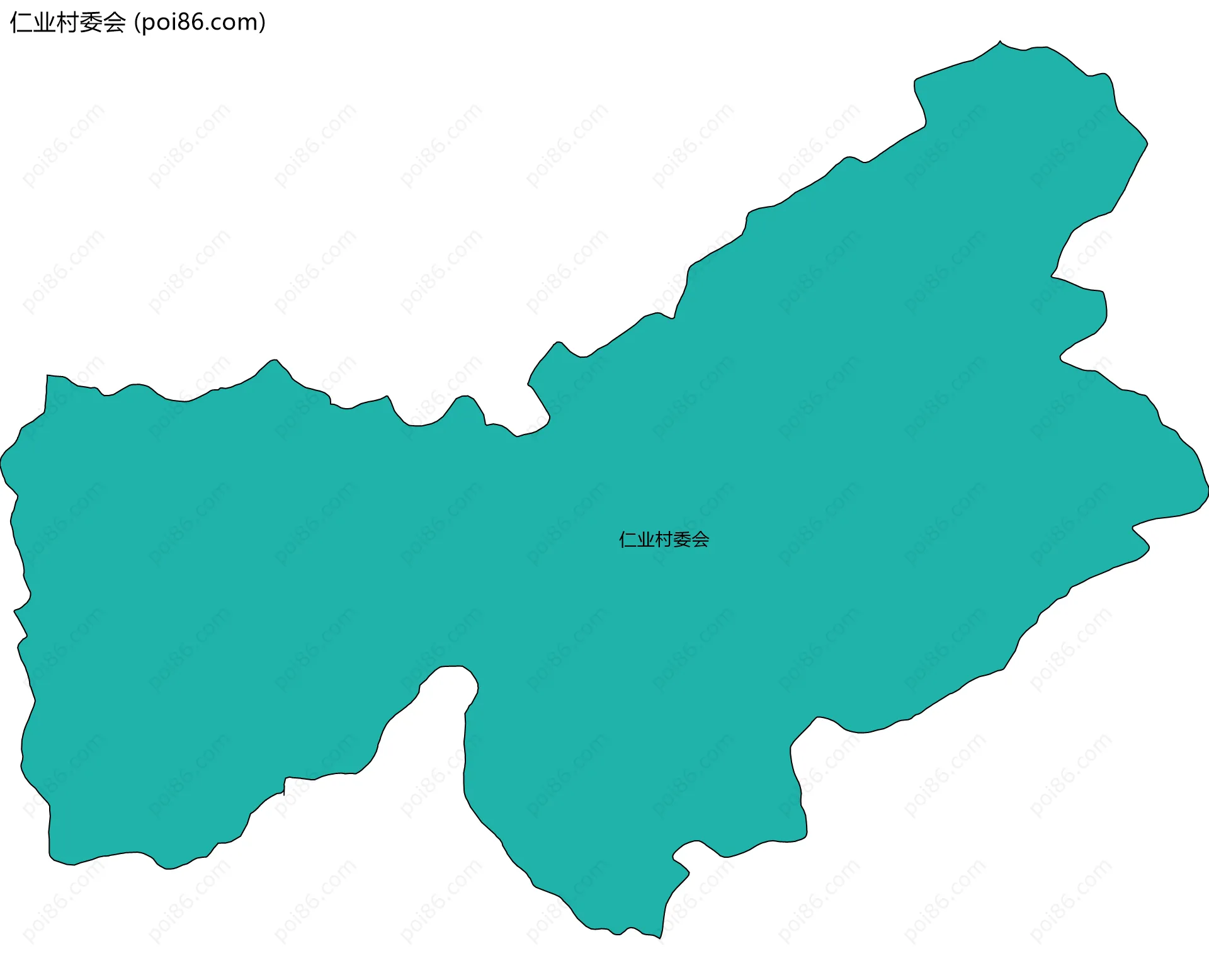仁业村委会边界地图
