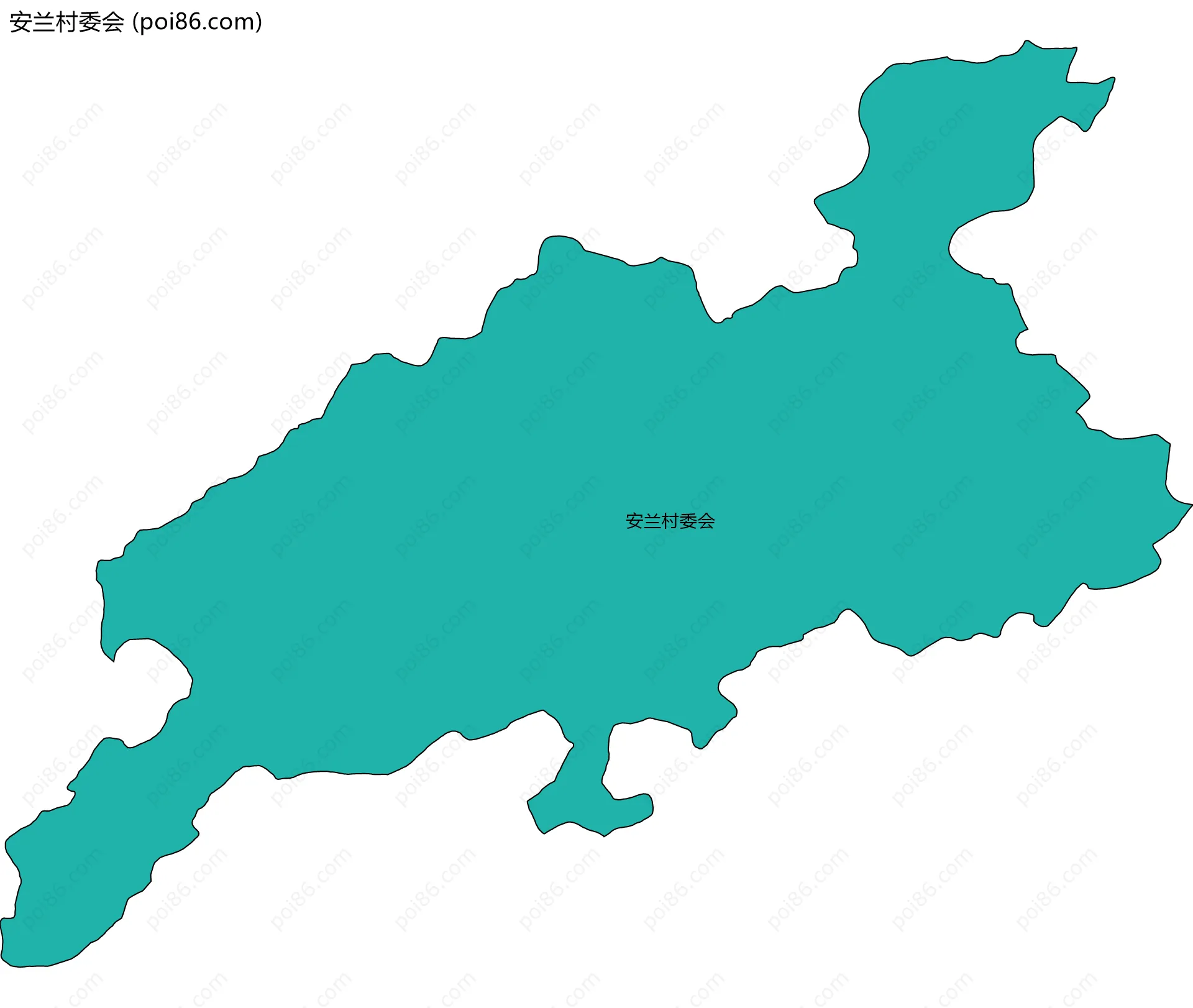 安兰村委会边界地图