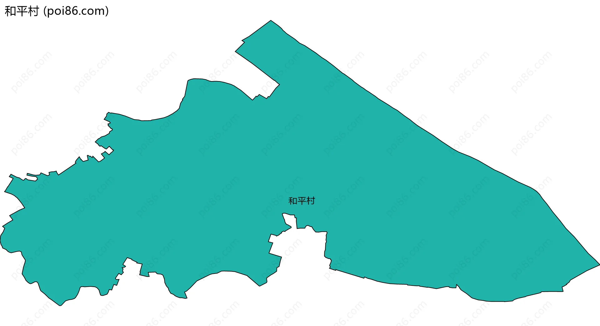 和平村边界地图
